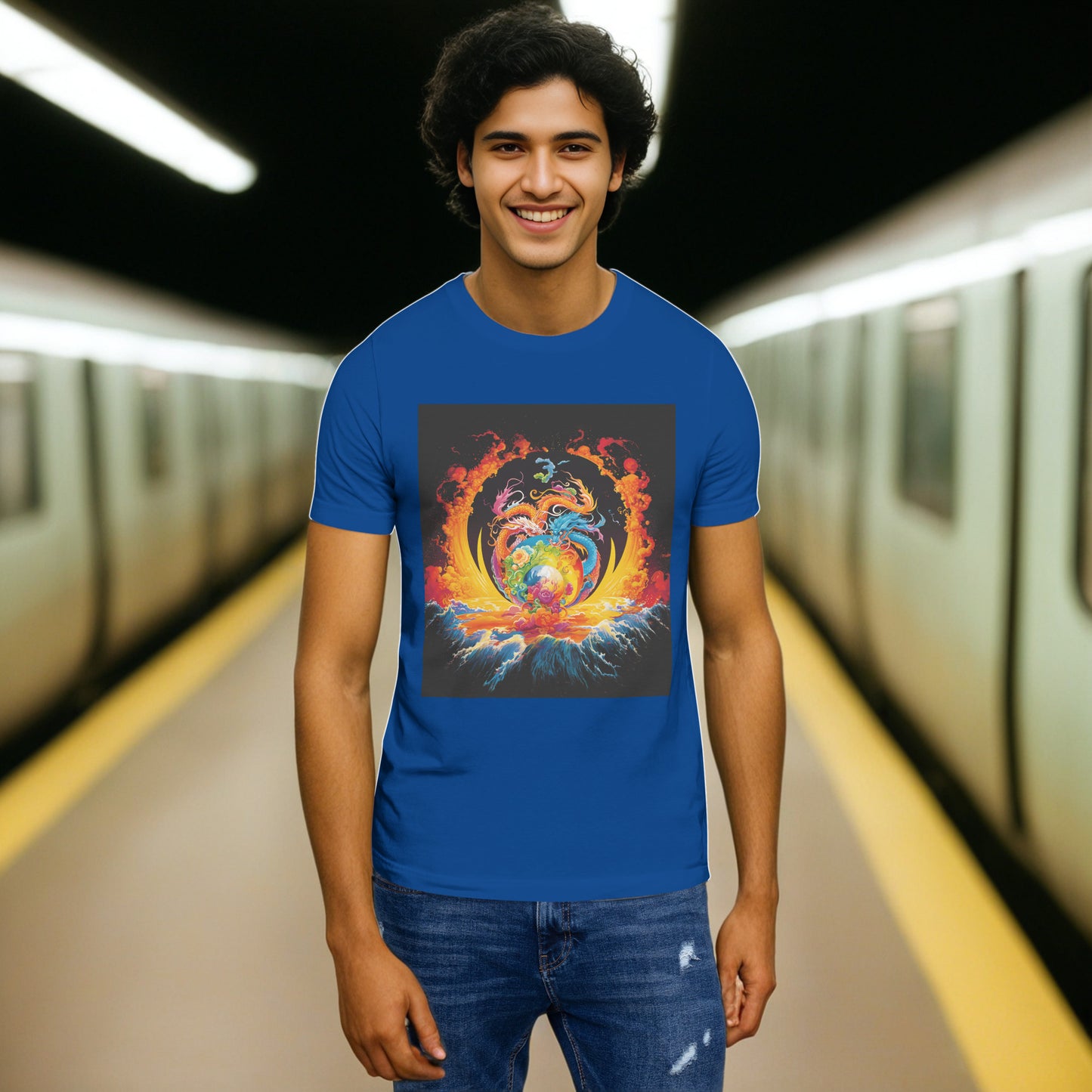 Eternal Harmony: Dual Dragon Unisex t-shirt