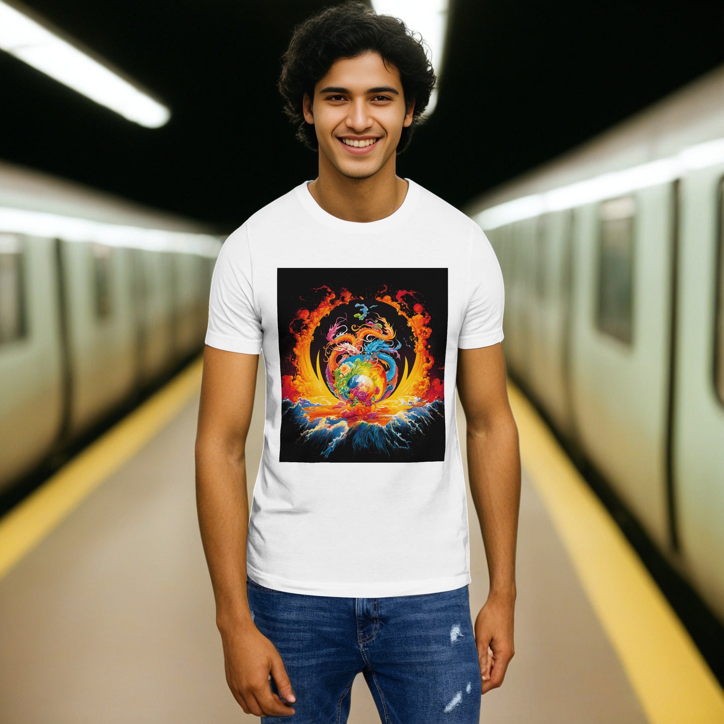 Eternal Harmony: Dual Dragon Unisex t-shirt