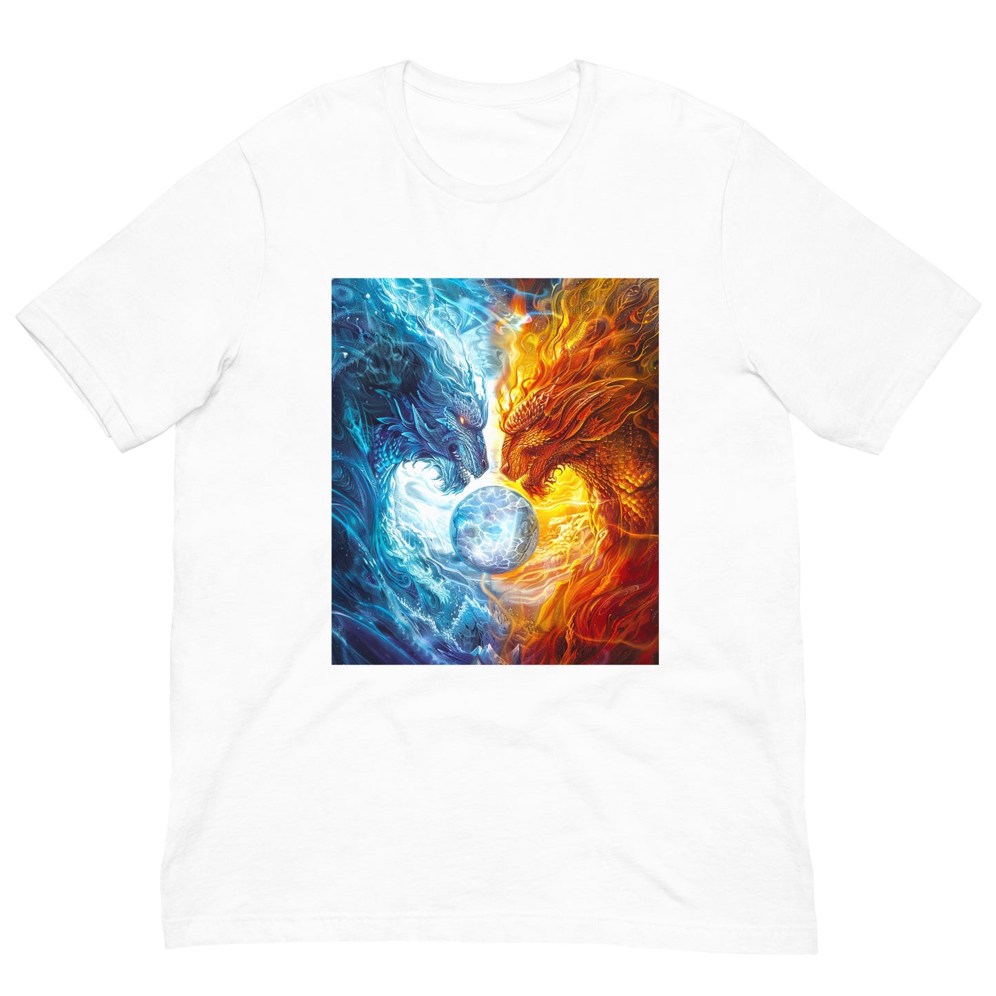 Equinox Harmony: Fire and Ice Guardians - Unisex t-shirt