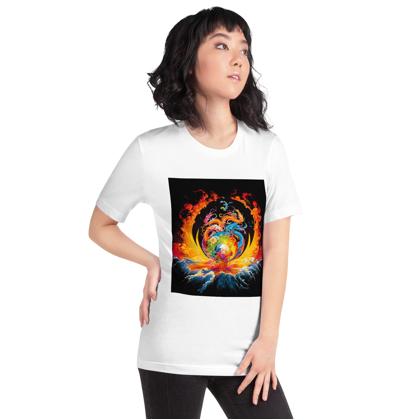 Eternal Harmony: Dual Dragon Unisex t-shirt