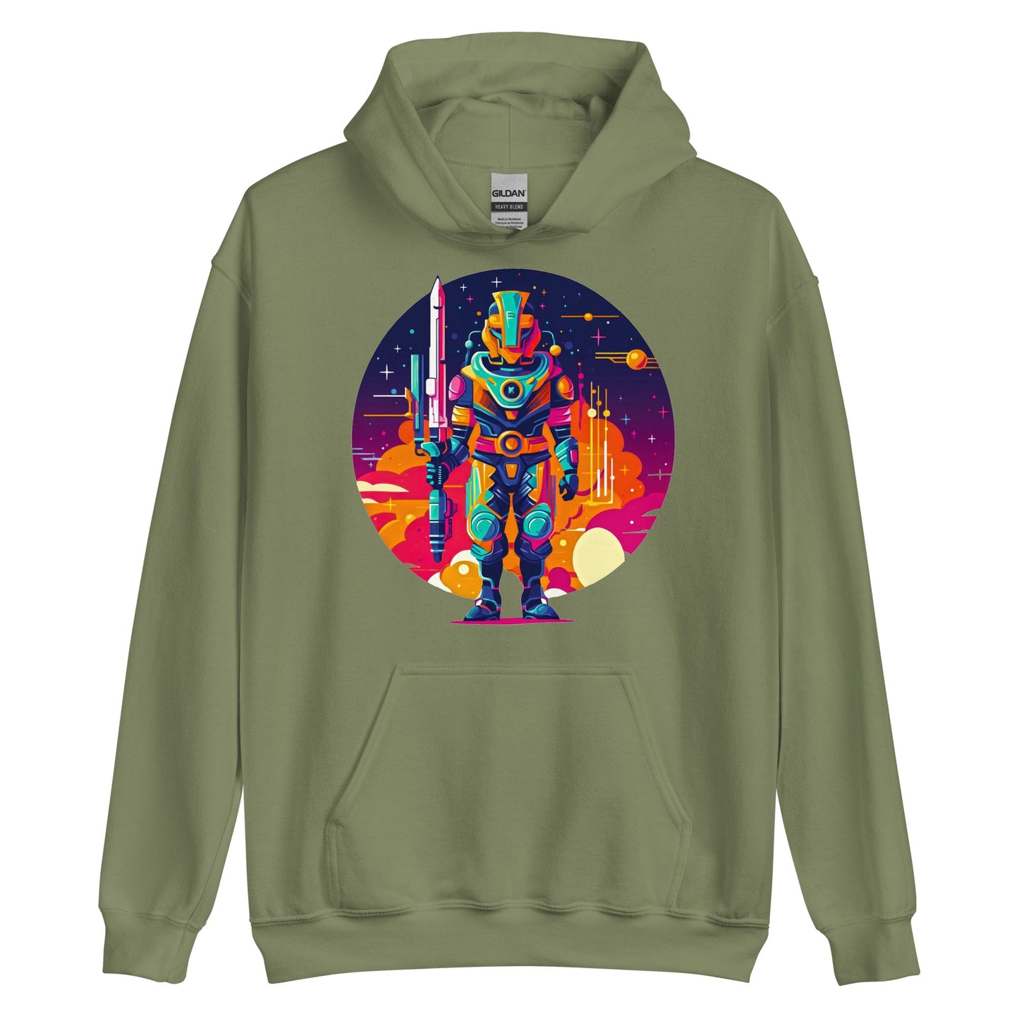 Vector Soldier Two - Unisex Gildan 18500 Hoodie - BBairt