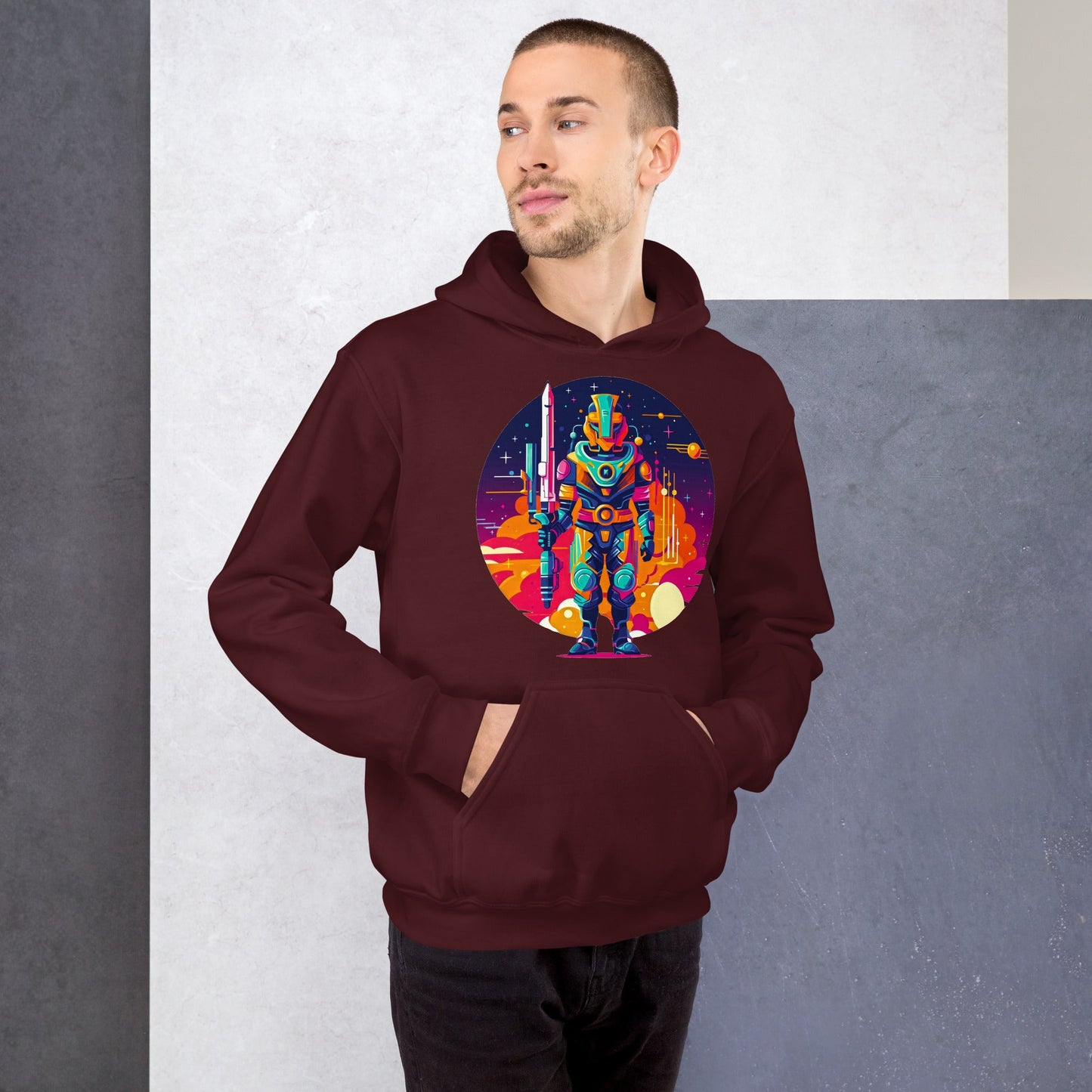 Vector Soldier Two - Unisex Gildan 18500 Hoodie - BBairt