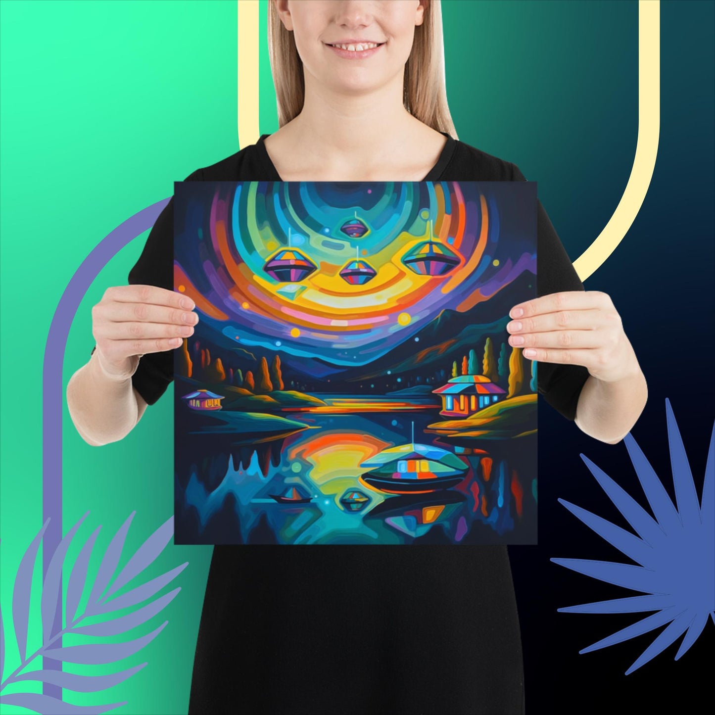 Visitors at Lakeside Haven - Photo paper poster - BBairt