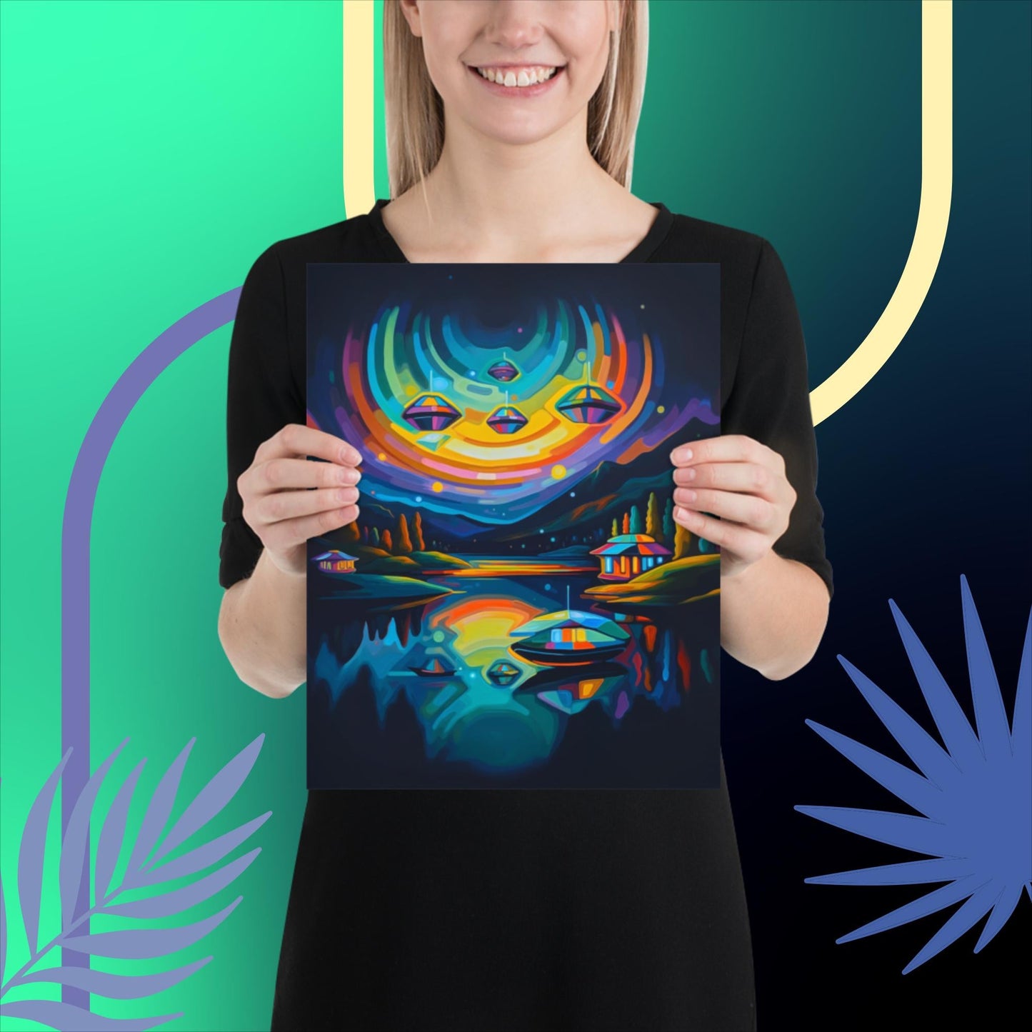 Visitors at Lakeside Haven - Photo paper poster - BBairt