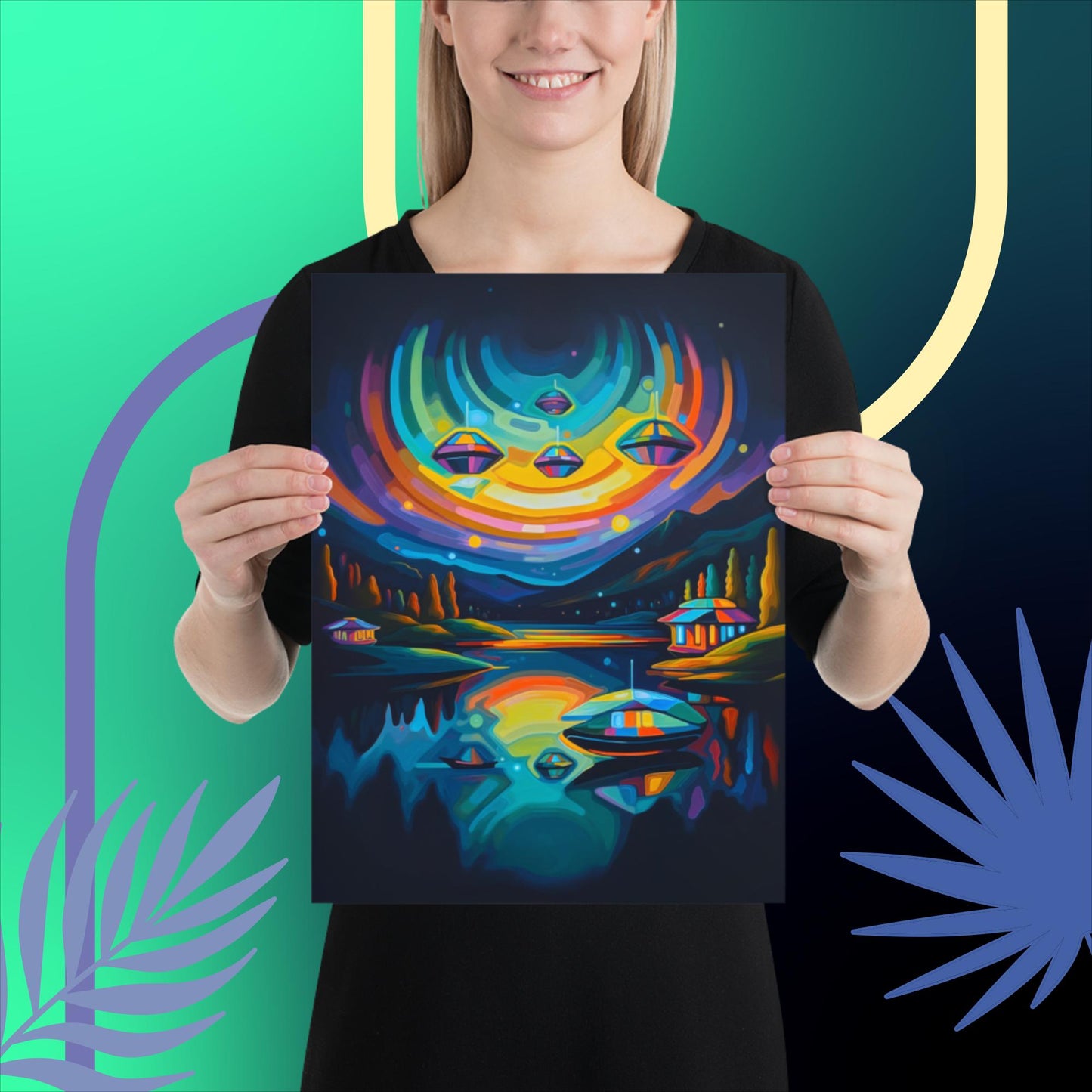 Visitors at Lakeside Haven - Photo paper poster - BBairt