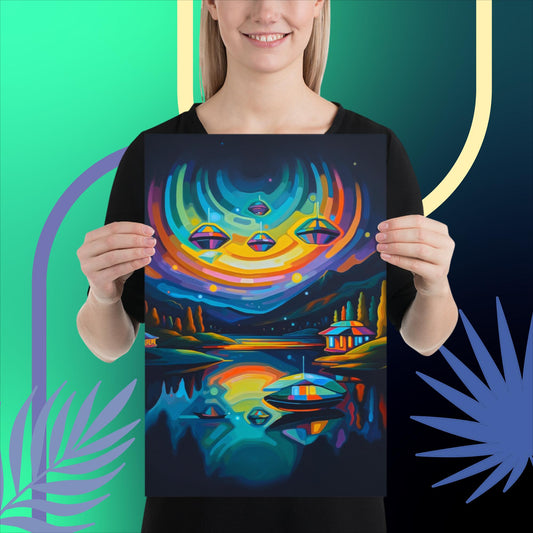 Visitors at Lakeside Haven - Photo paper poster - BBairt