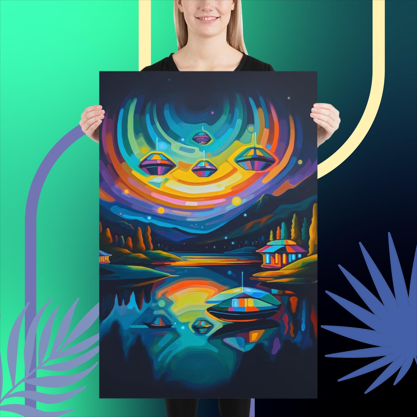 Visitors at Lakeside Haven - Photo paper poster - BBairt