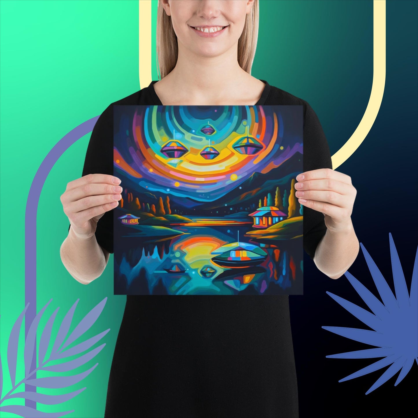 Visitors at Lakeside Haven - Photo paper poster - BBairt