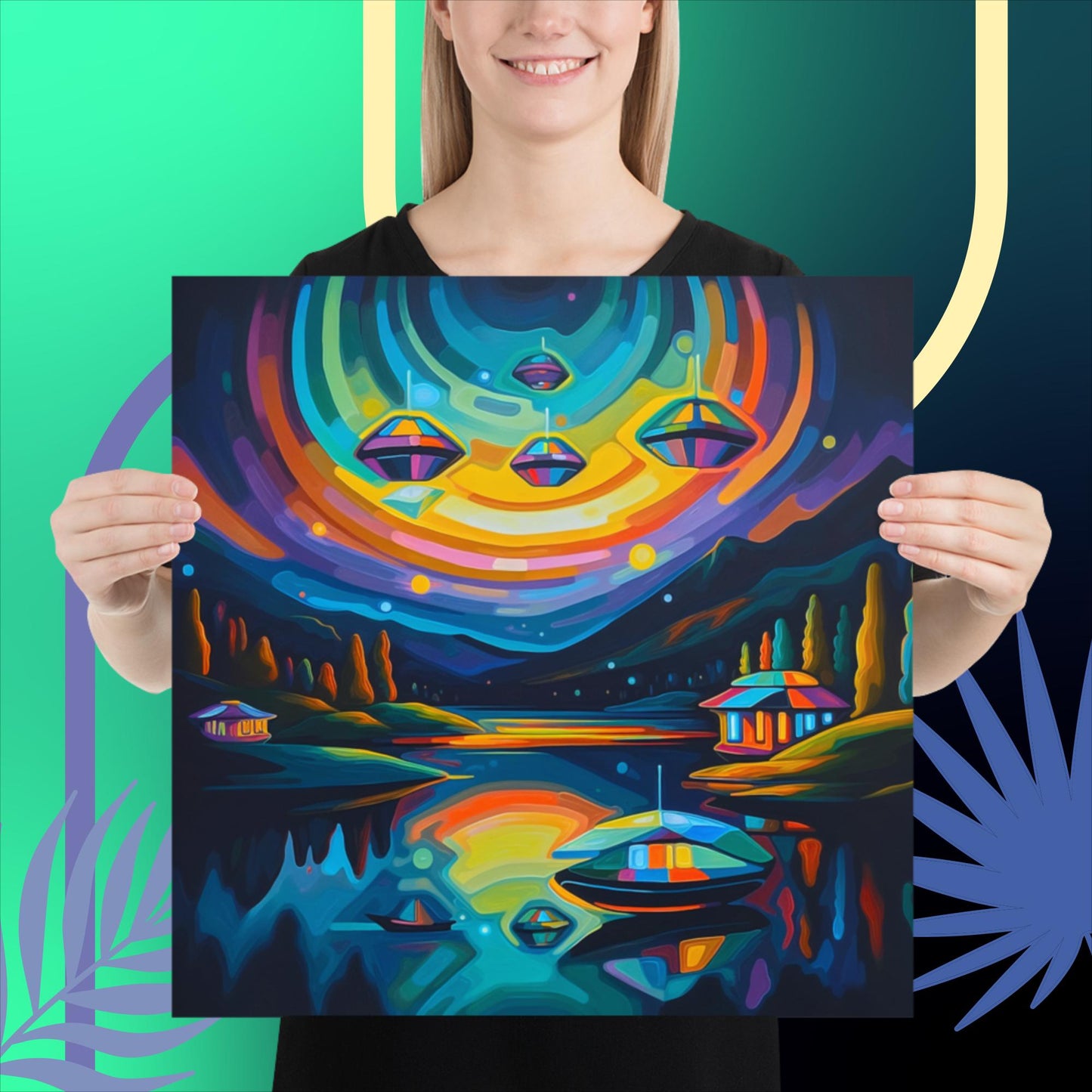 Visitors at Lakeside Haven - Photo paper poster - BBairt