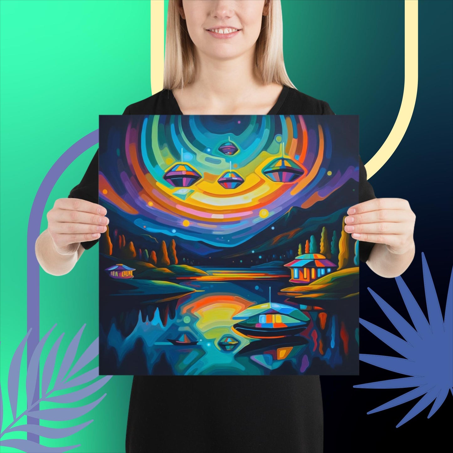 Visitors at Lakeside Haven - Photo paper poster - BBairt