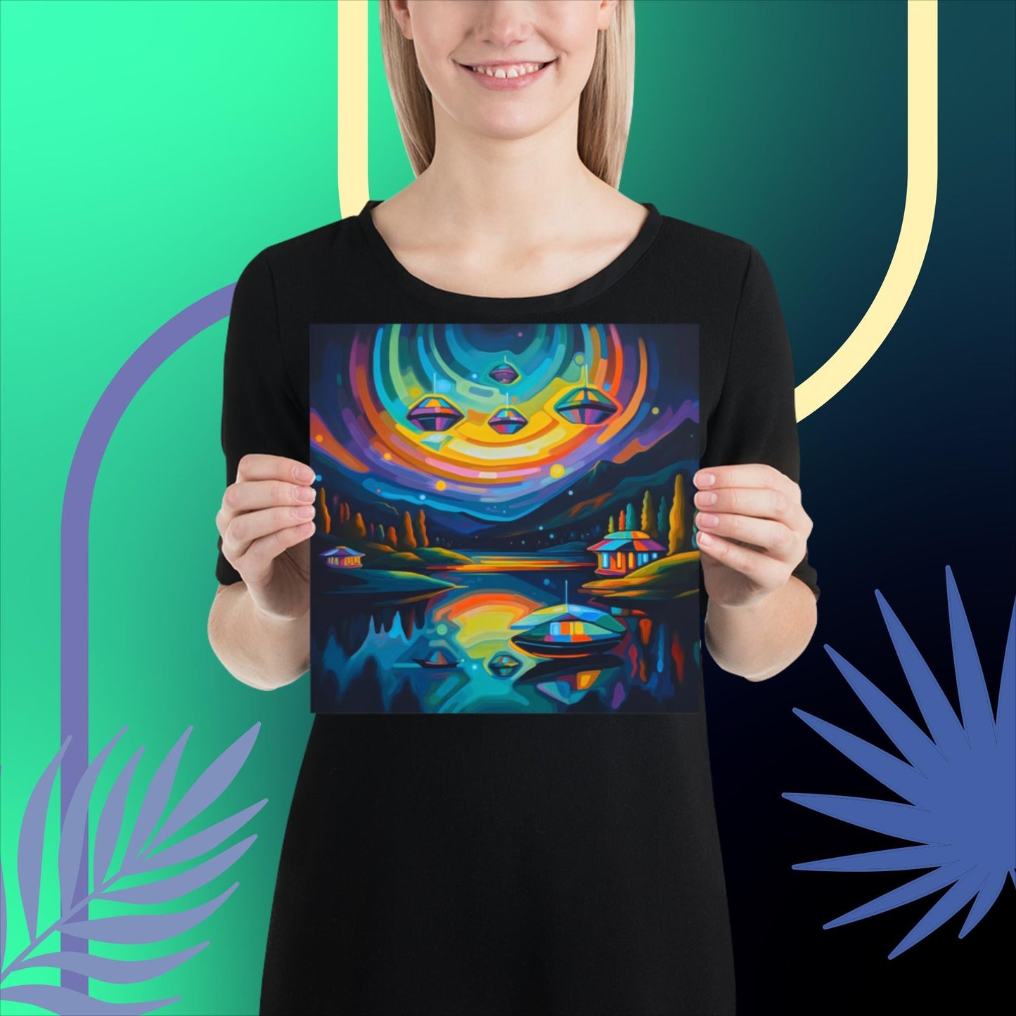 Visitors at Lakeside Haven - Photo paper poster - BBairt
