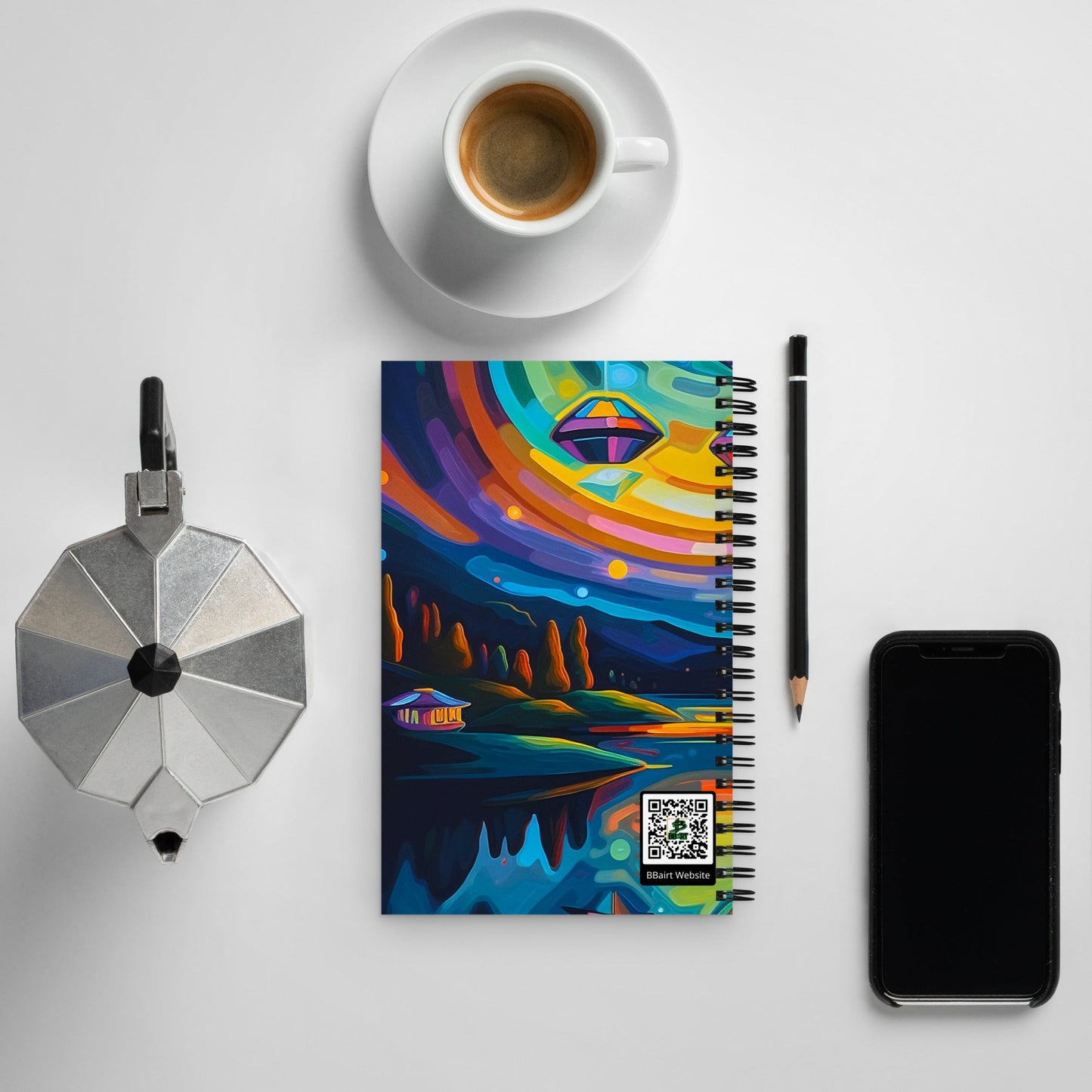 Visitors at Lakeside Haven - Spiral notebook - BBairt