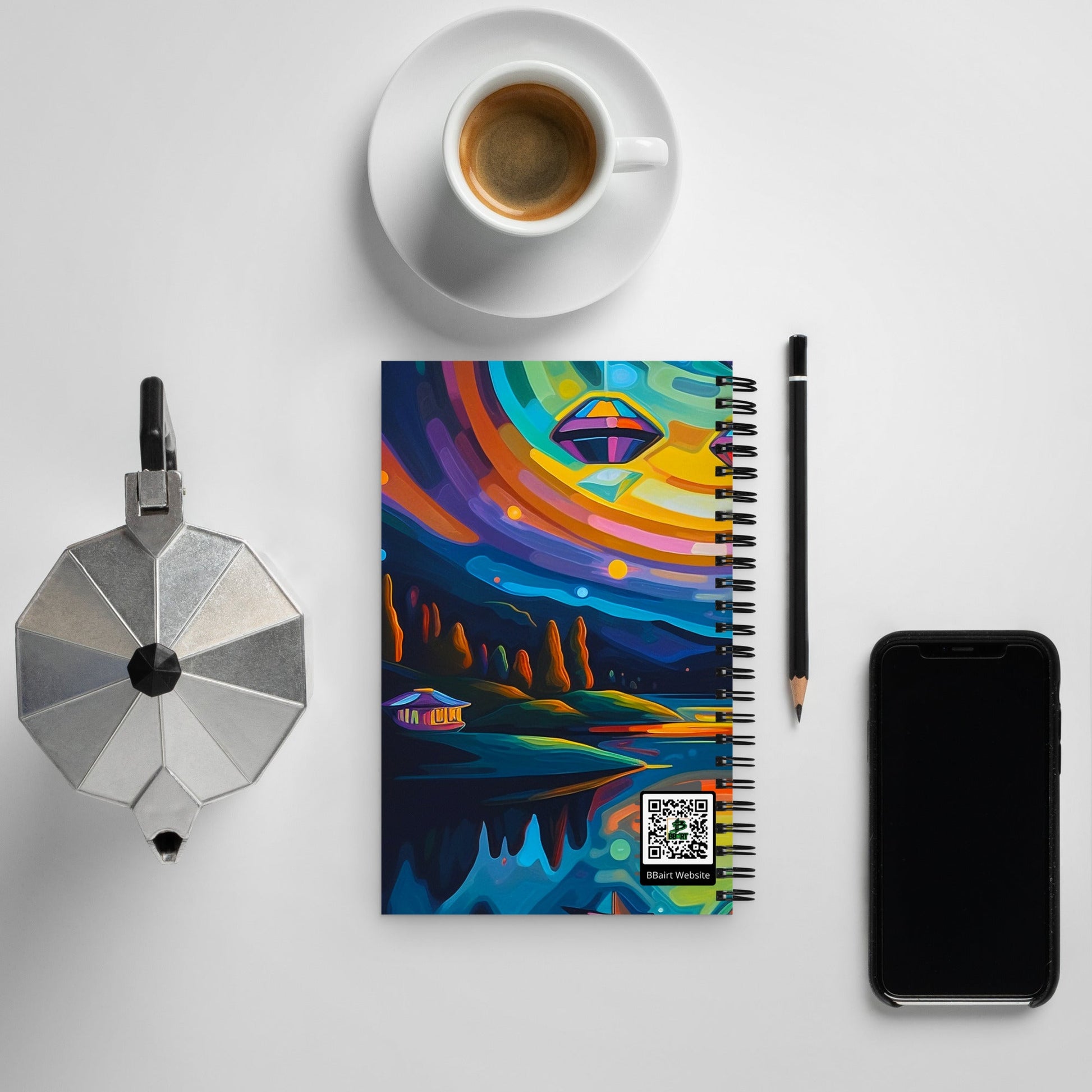 Visitors at Lakeside Haven - Spiral notebook - BBairt