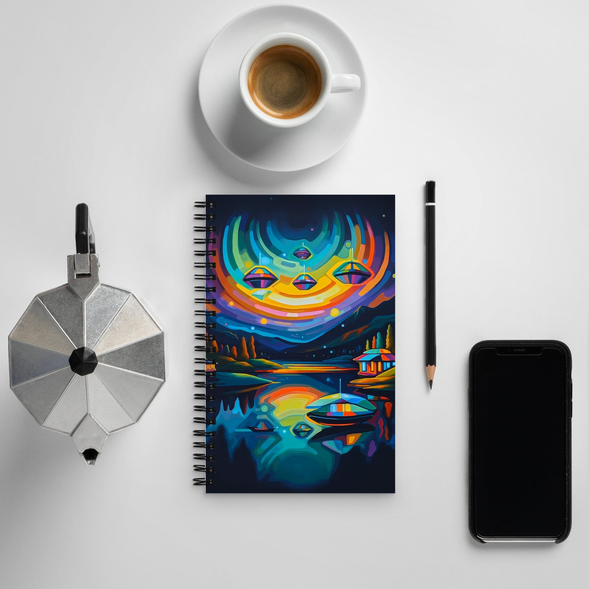 Visitors at Lakeside Haven - Spiral notebook - BBairt