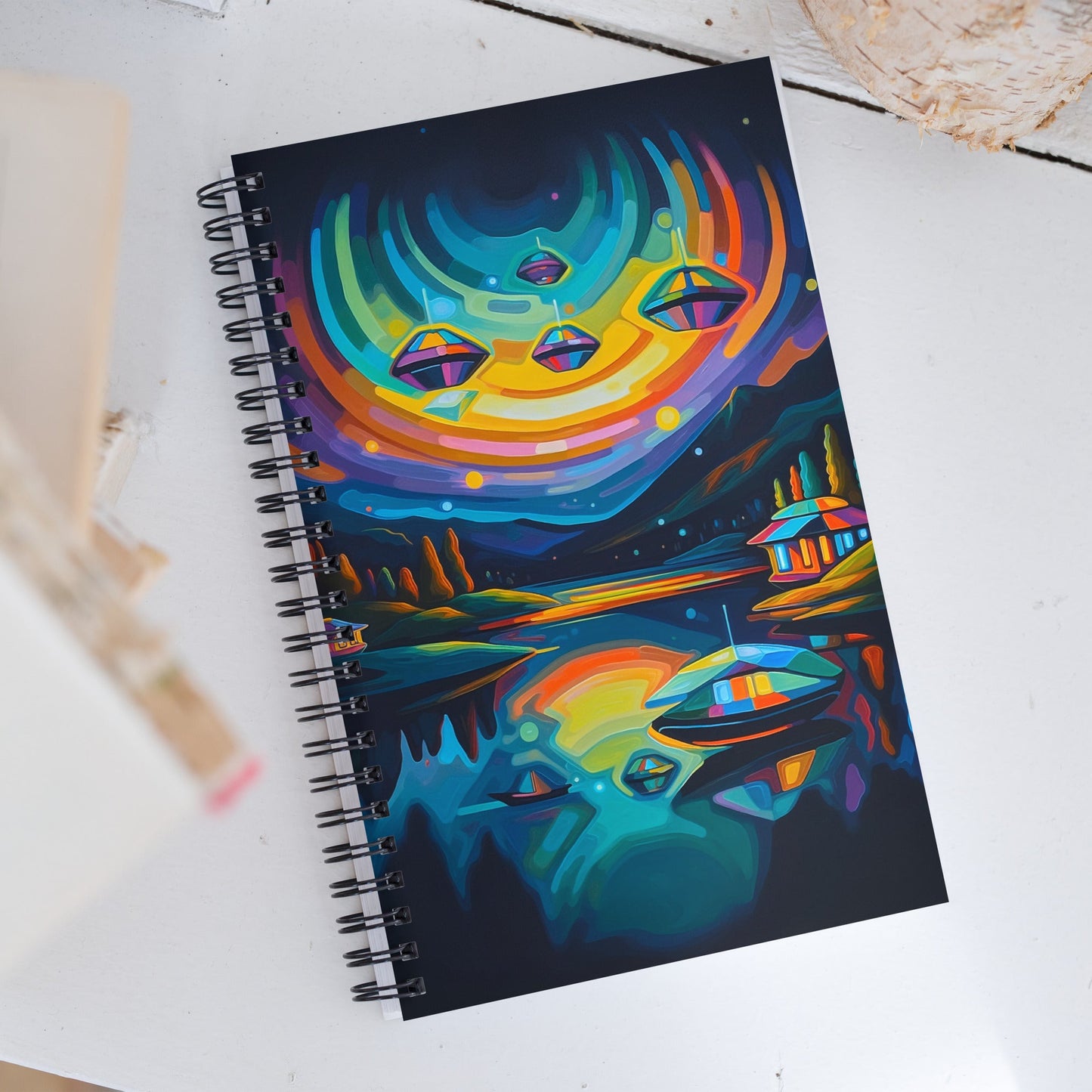 Visitors at Lakeside Haven - Spiral notebook - BBairt