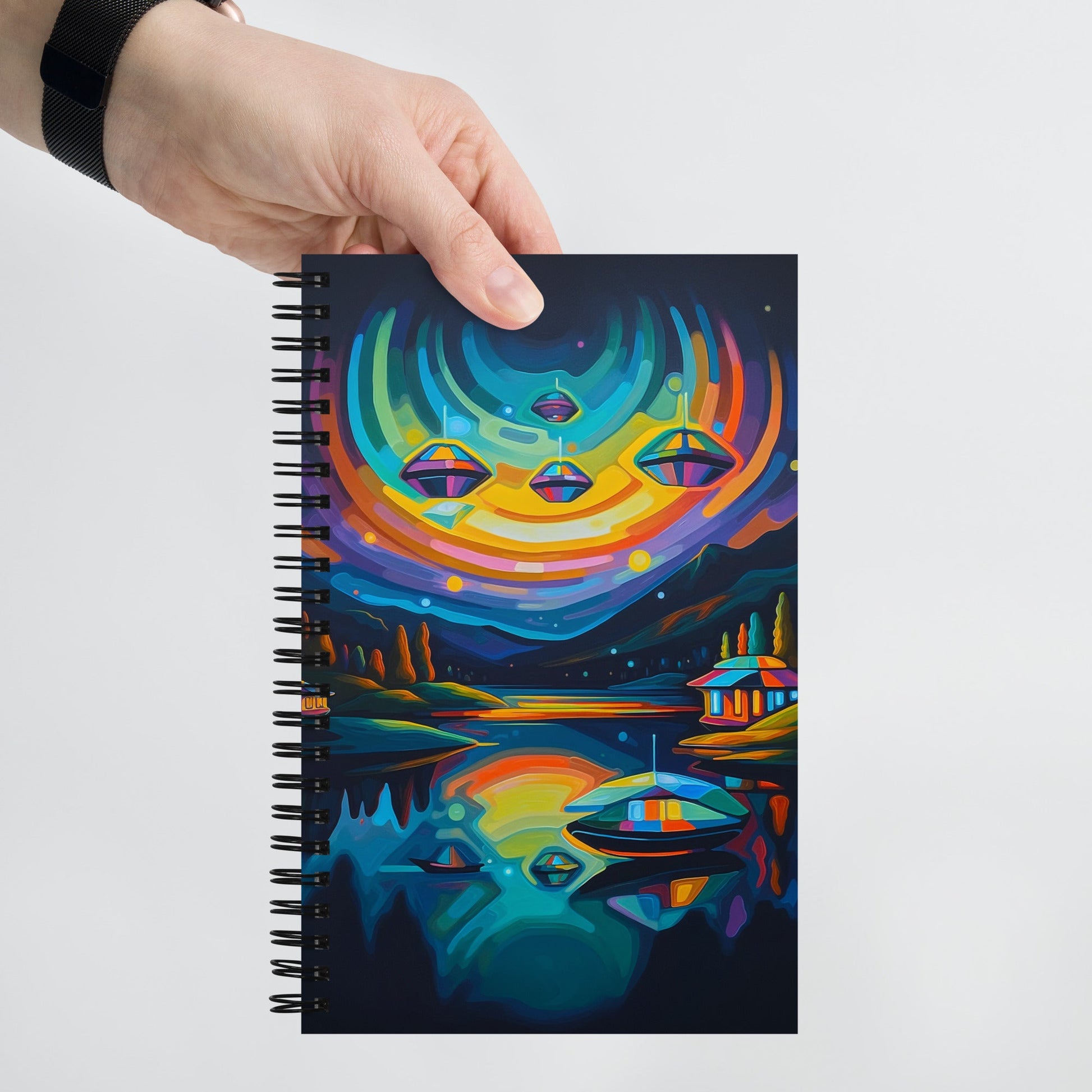 Visitors at Lakeside Haven - Spiral notebook - BBairt