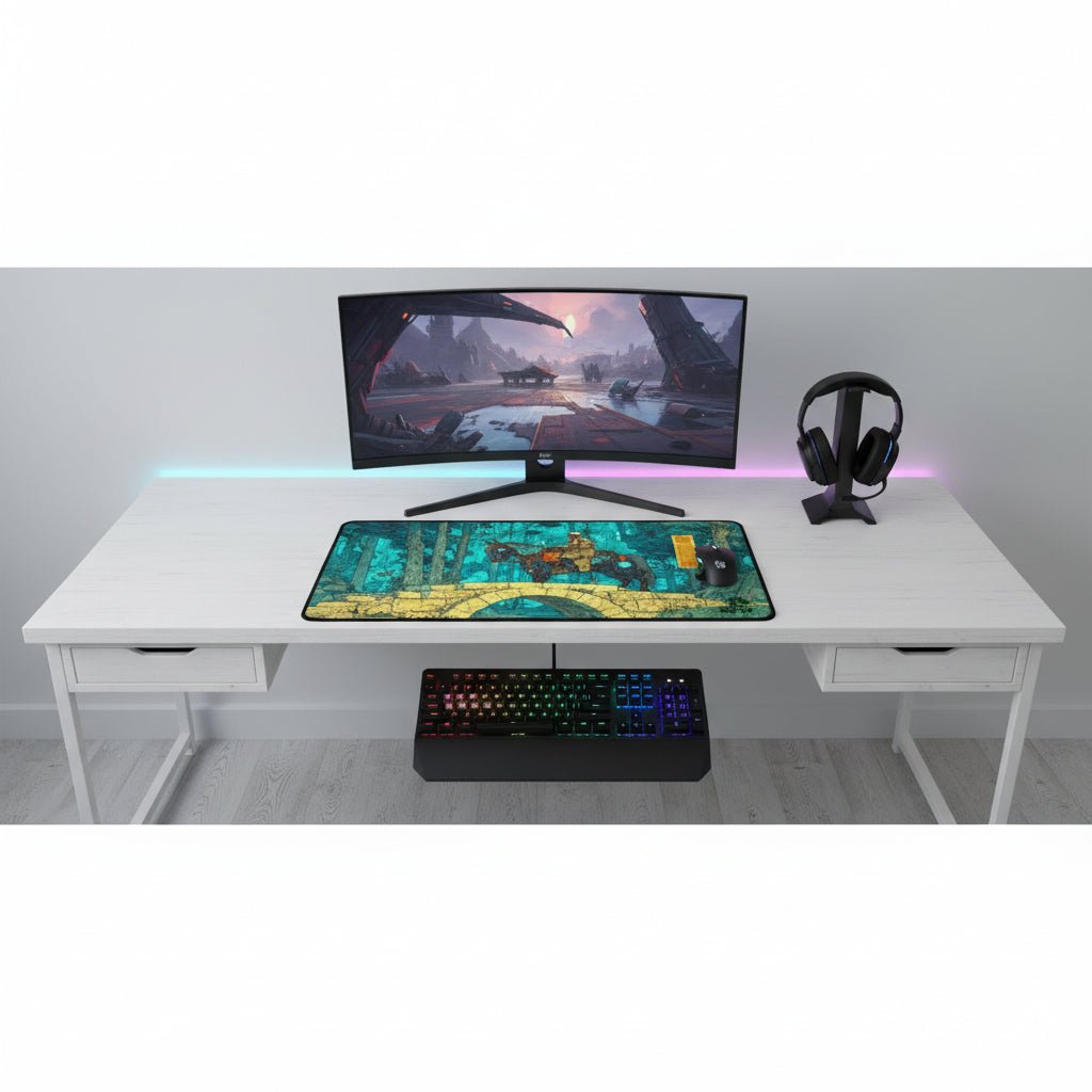 Warden of the Iron Steed - Desk Mat - BBairt