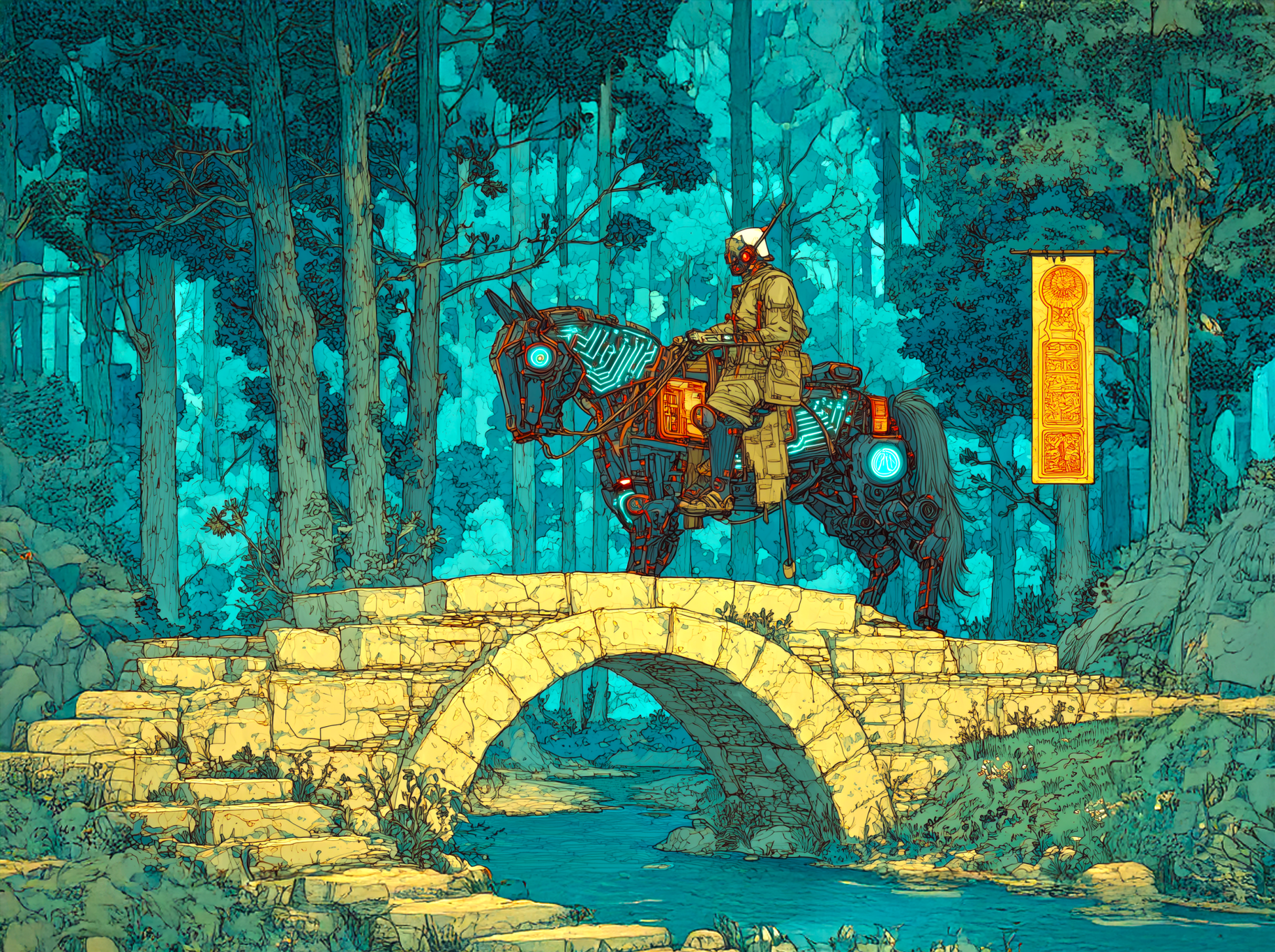 Warden of the Iron Steed - Desk Mat - BBairt