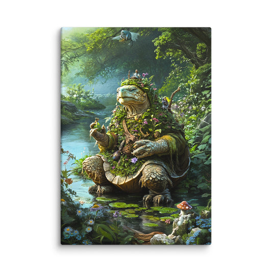 Wiseheart the Druid Turtle - Canvas Print - BBairt