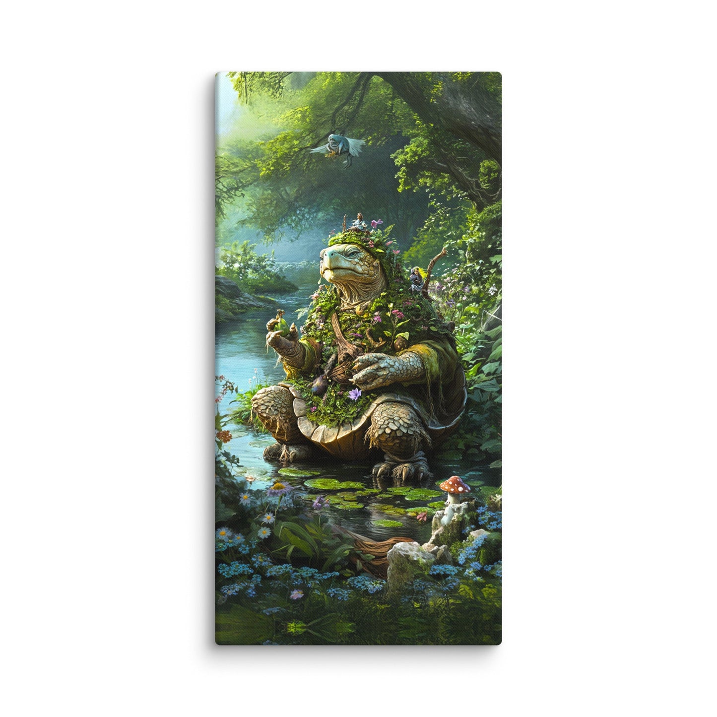 Wiseheart the Druid Turtle - Canvas Print - BBairt