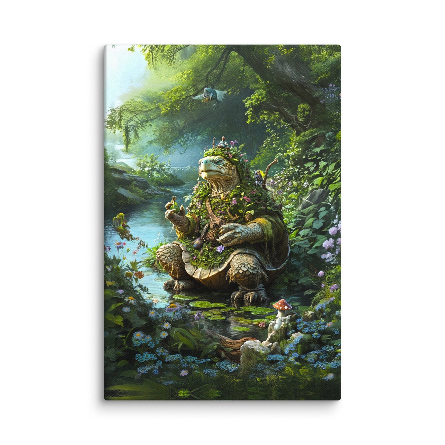 Wiseheart the Druid Turtle - Canvas Print - BBairt
