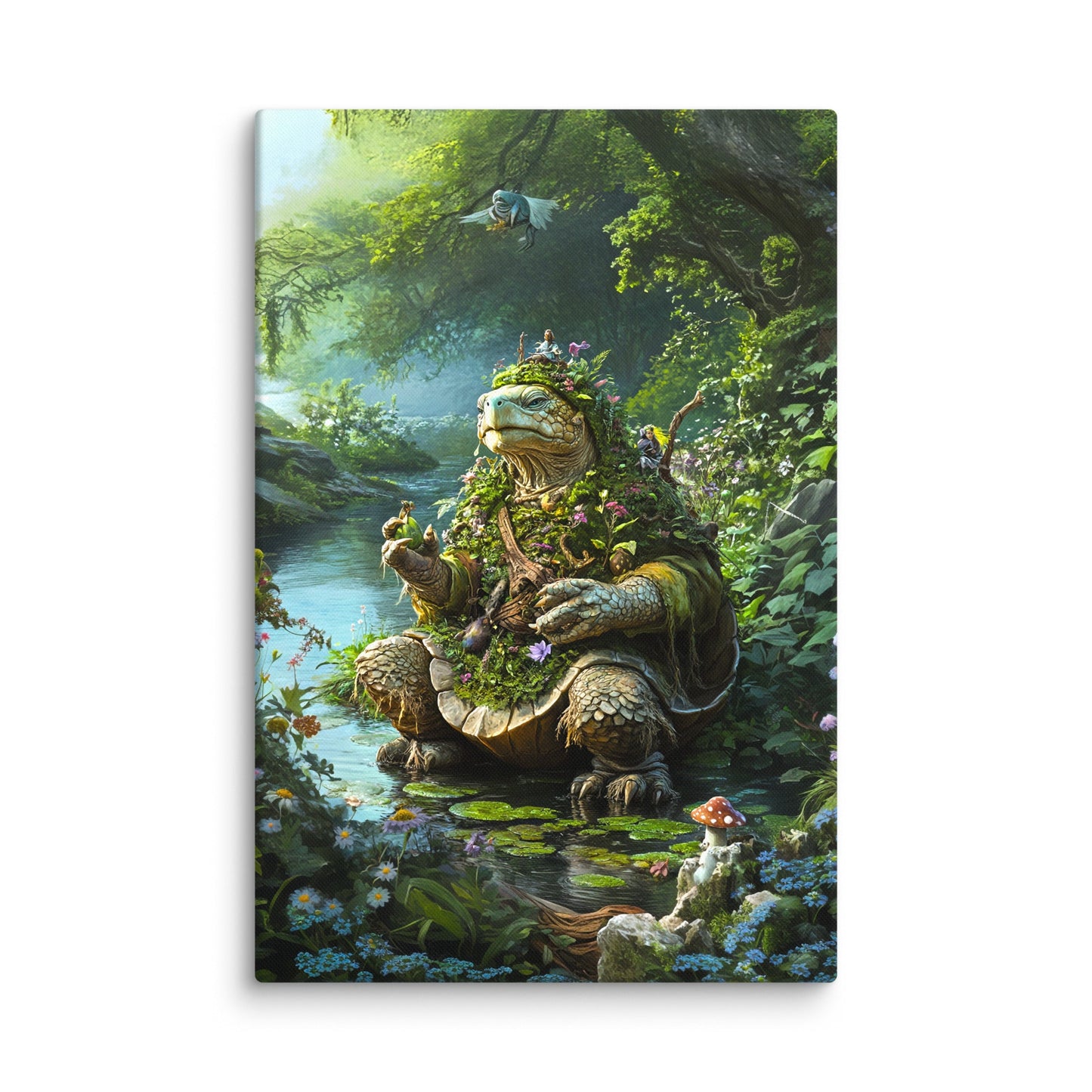 Wiseheart the Druid Turtle - Canvas Print - BBairt