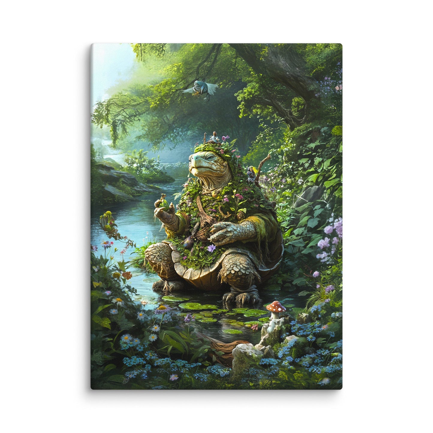 Wiseheart the Druid Turtle - Canvas Print - BBairt