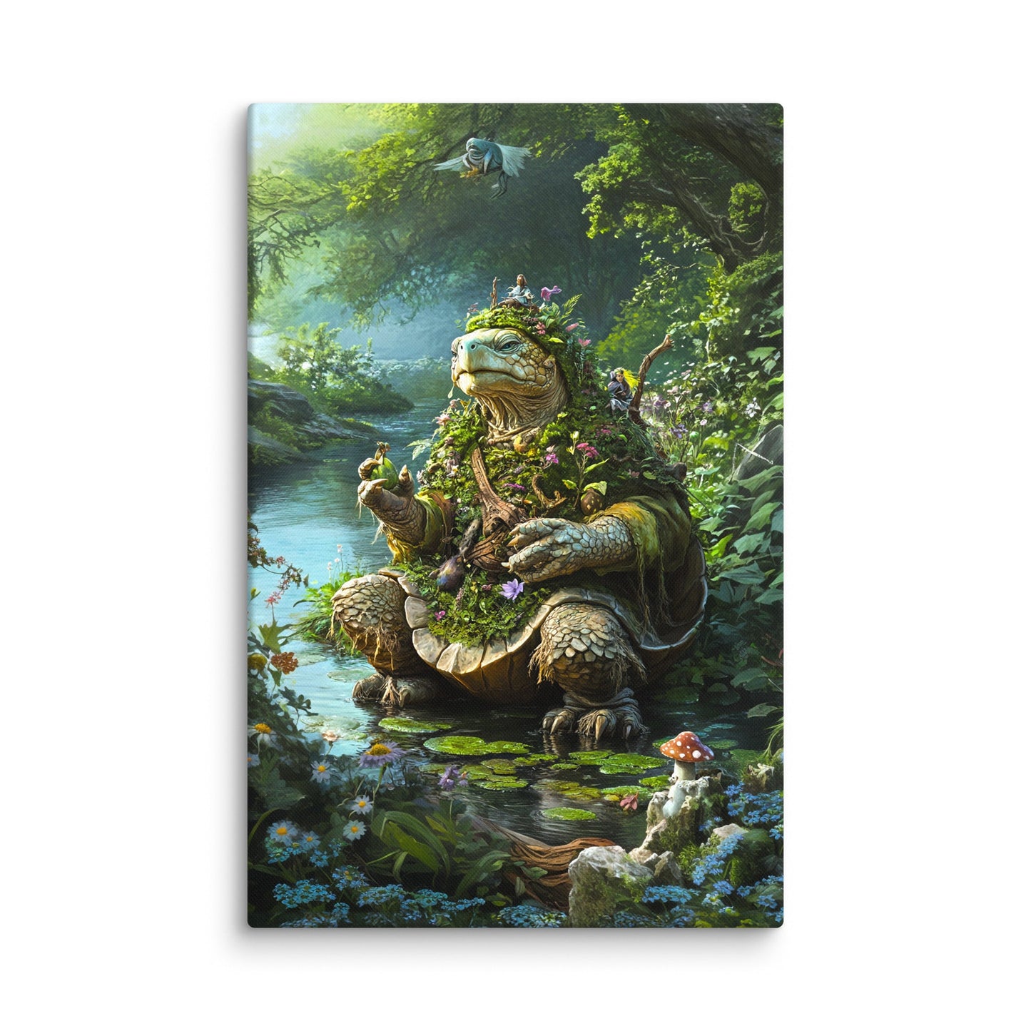 Wiseheart the Druid Turtle - Canvas Print - BBairt