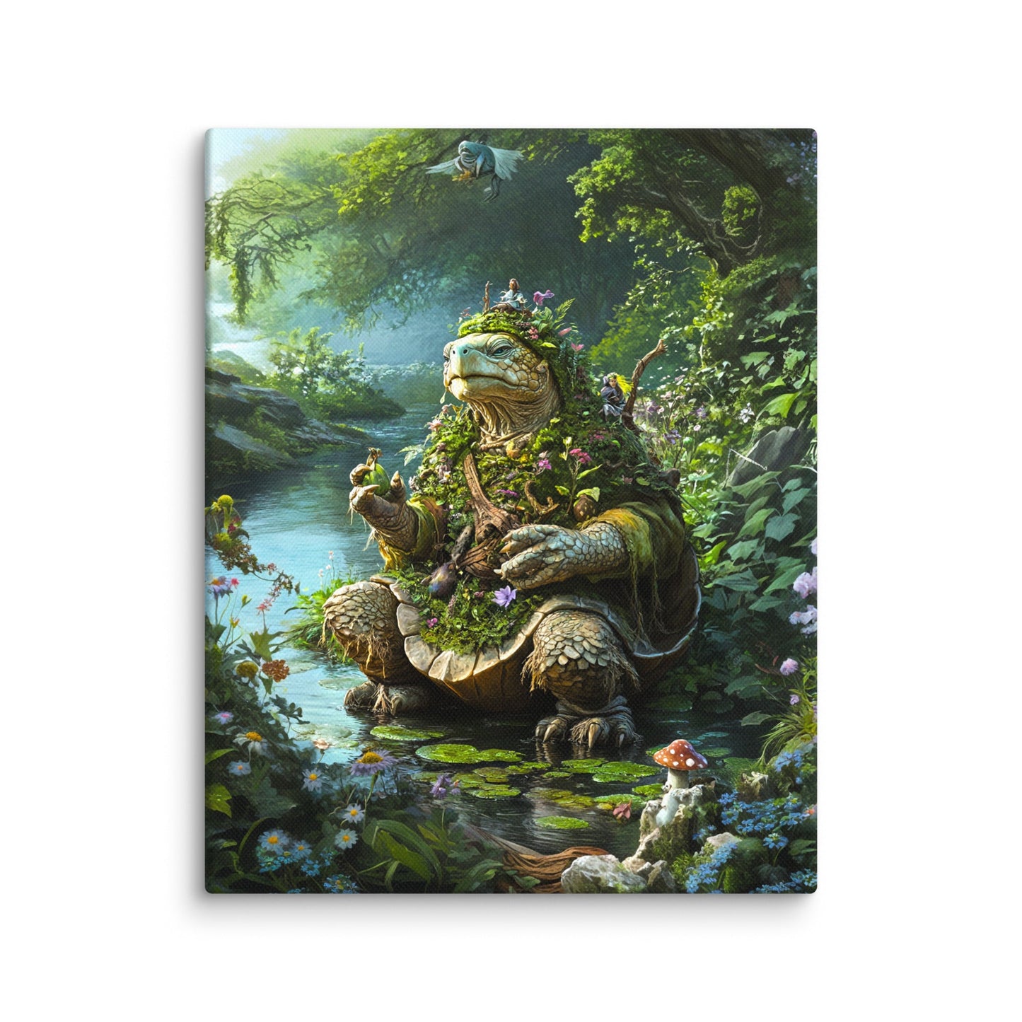 Wiseheart the Druid Turtle - Canvas Print - BBairt