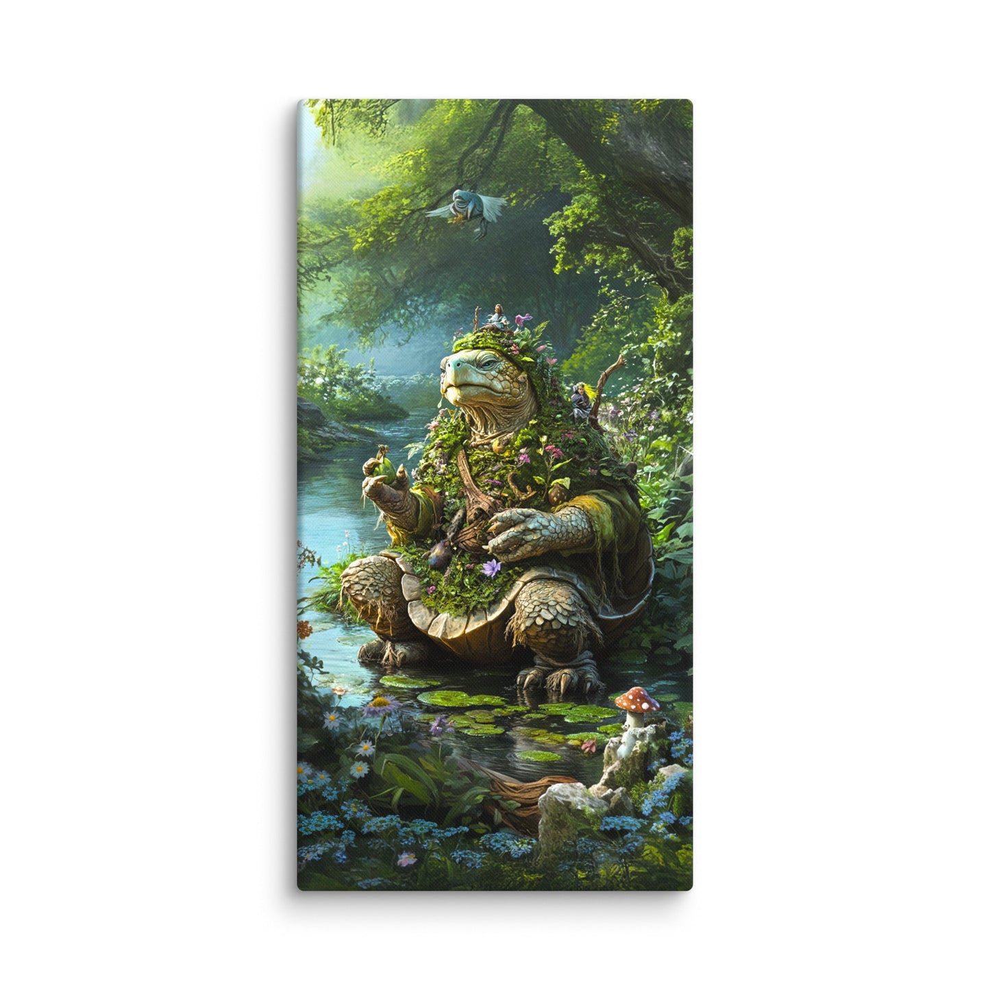Wiseheart the Druid Turtle - Canvas Print - BBairt