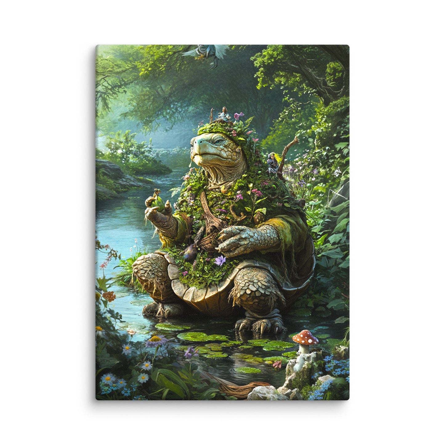 Wiseheart the Druid Turtle - Canvas Print - BBairt