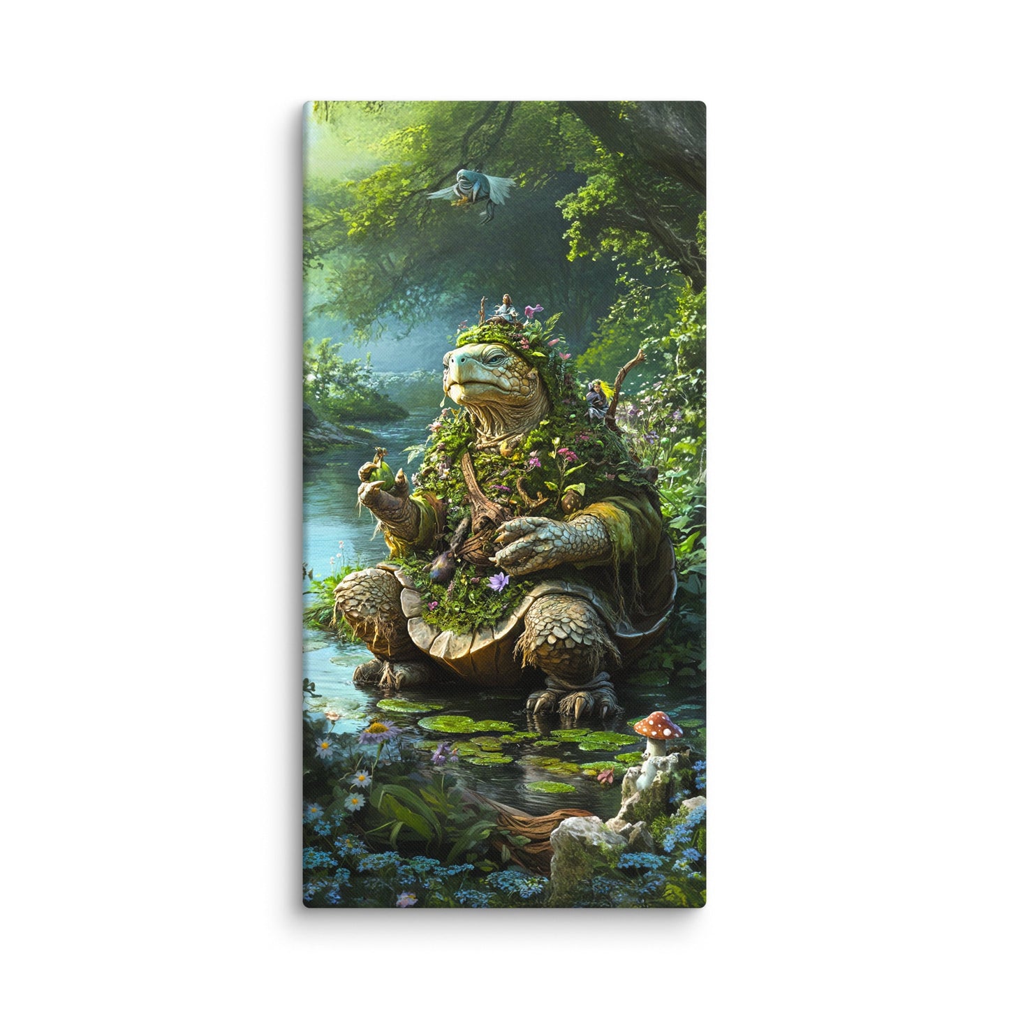 Wiseheart the Druid Turtle - Canvas Print - BBairt