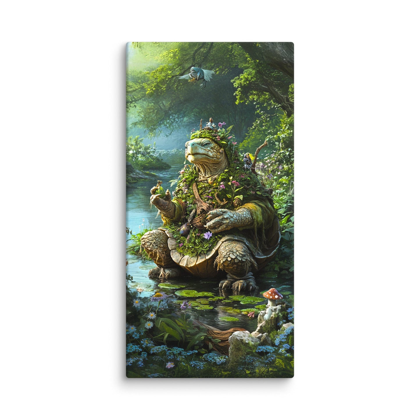 Wiseheart the Druid Turtle - Canvas Print - BBairt
