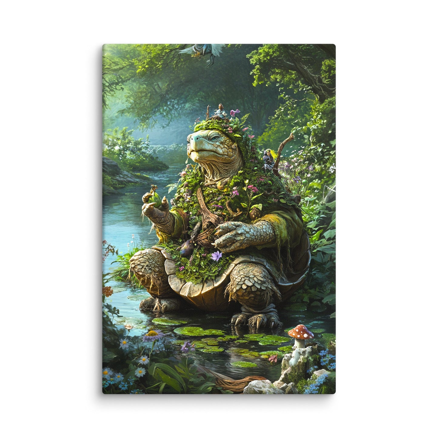 Wiseheart the Druid Turtle - Canvas Print - BBairt