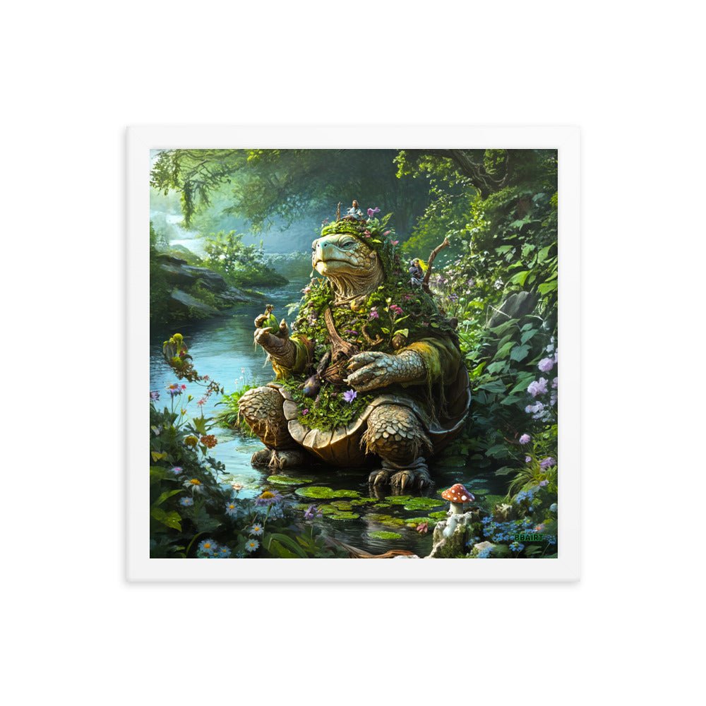 Wiseheart the Druid Turtle - Framed Matte Poster - BBairt