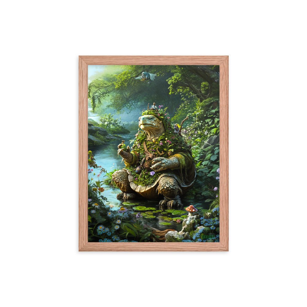 Wiseheart the Druid Turtle - Framed Matte Poster - BBairt