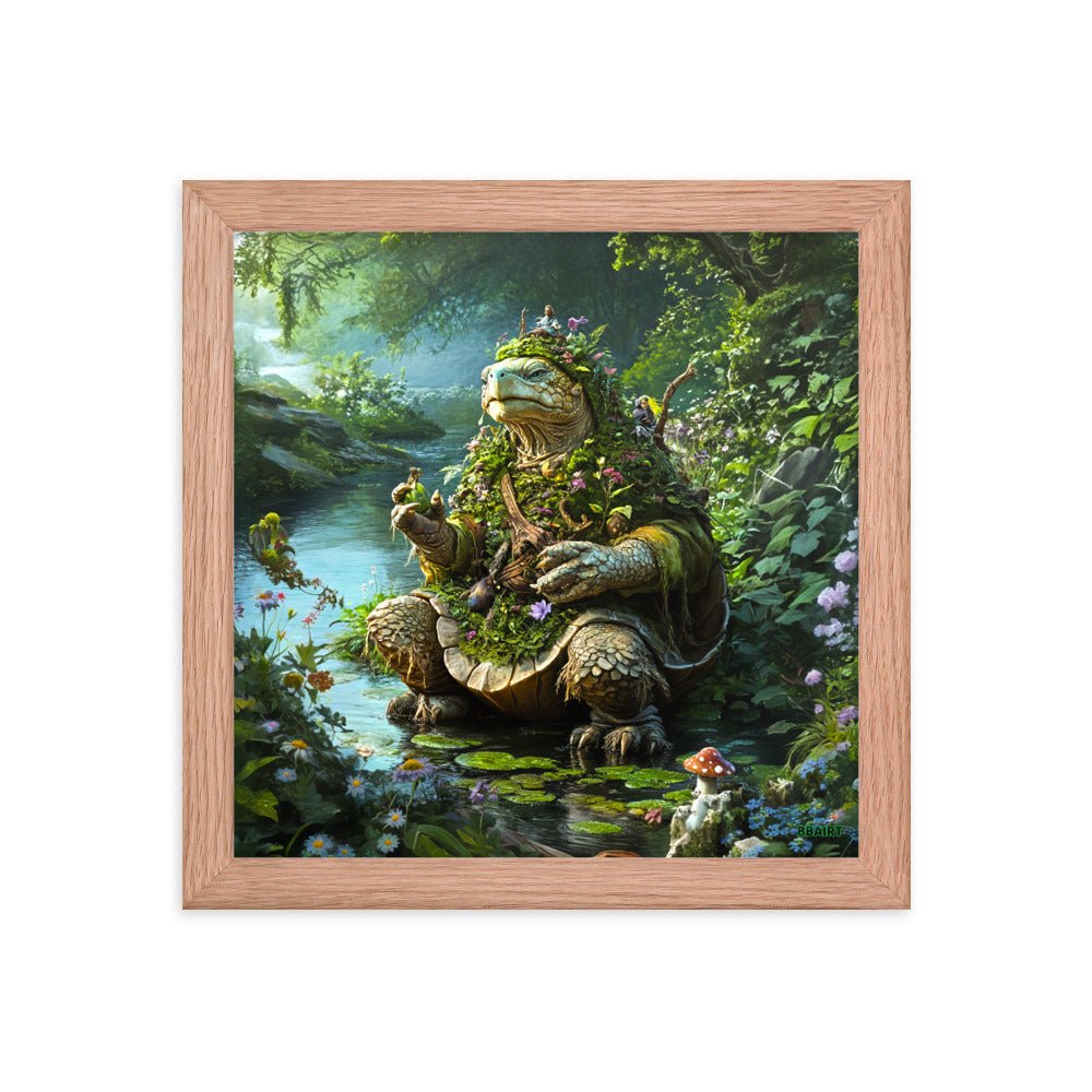 Wiseheart the Druid Turtle - Framed Matte Poster - BBairt
