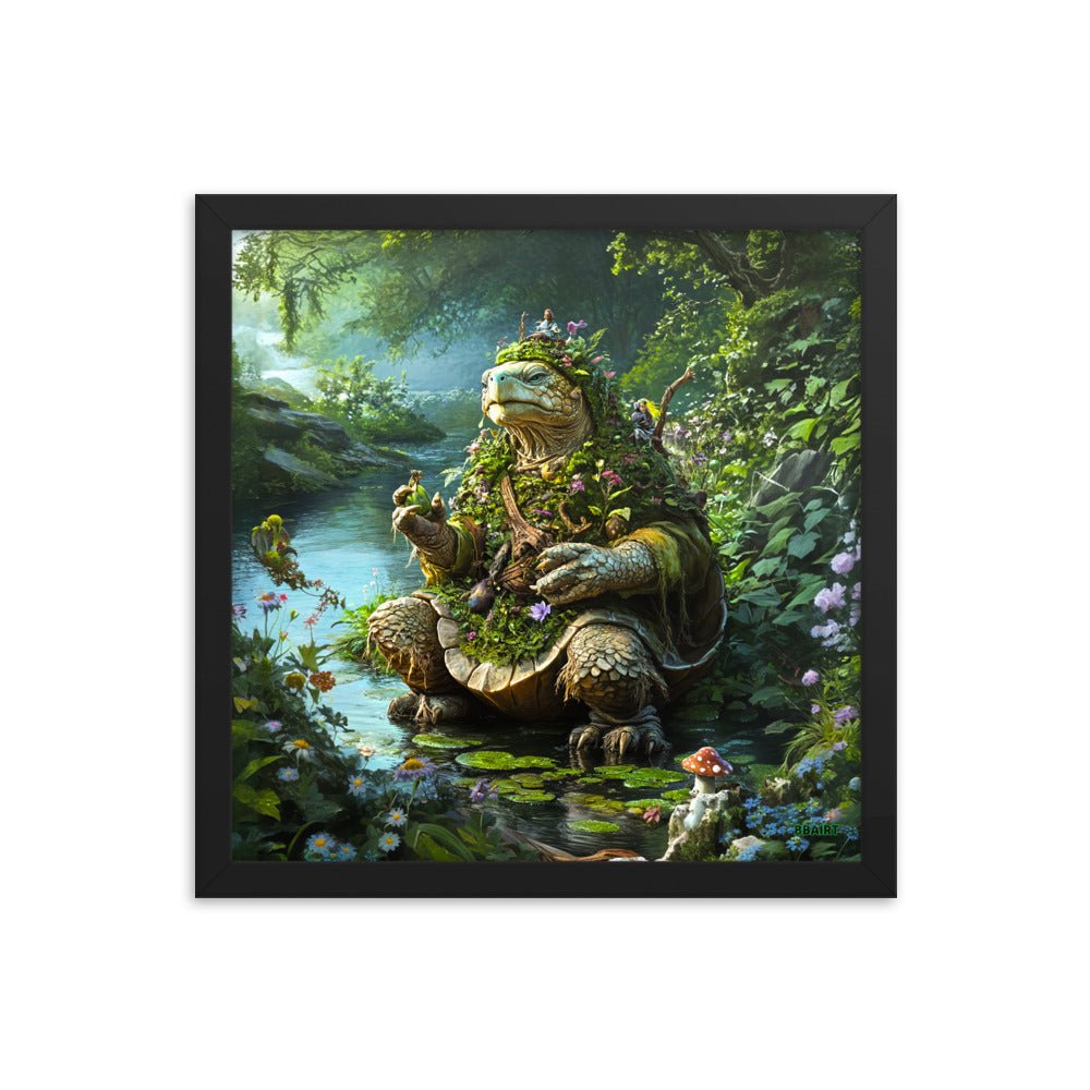 Wiseheart the Druid Turtle - Framed Matte Poster - BBairt
