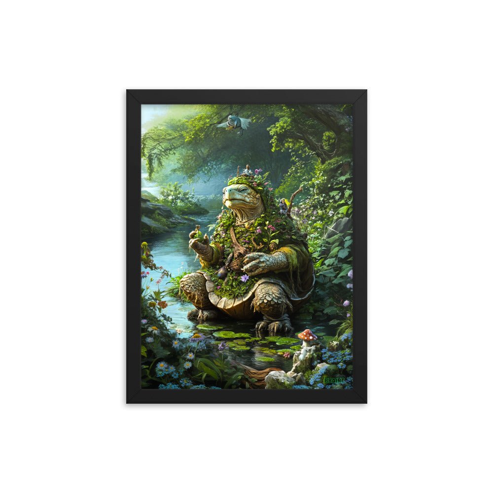 Wiseheart the Druid Turtle - Framed Matte Poster - BBairt