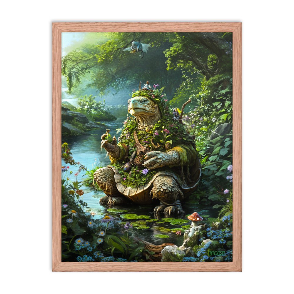 Wiseheart the Druid Turtle - Framed Matte Poster - BBairt