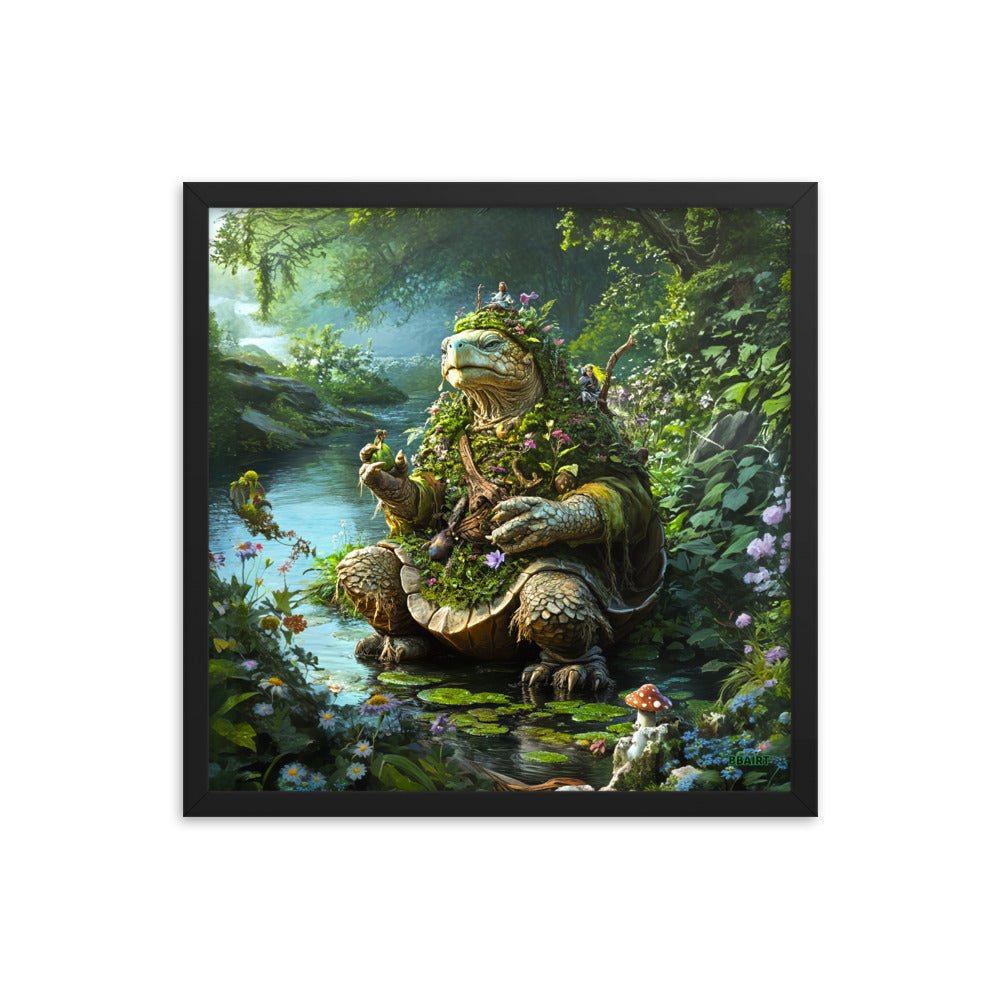 Wiseheart the Druid Turtle - Framed Matte Poster - BBairt
