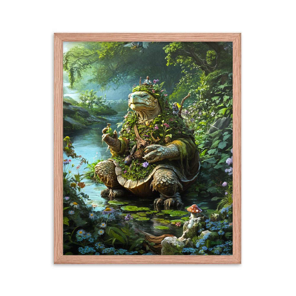 Wiseheart the Druid Turtle - Framed photo paper poster - BBairt
