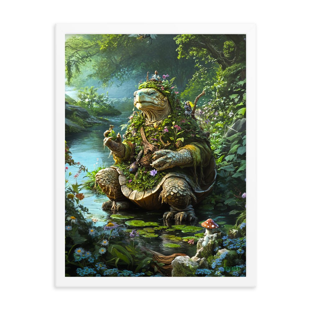 Wiseheart the Druid Turtle - Framed photo paper poster - BBairt