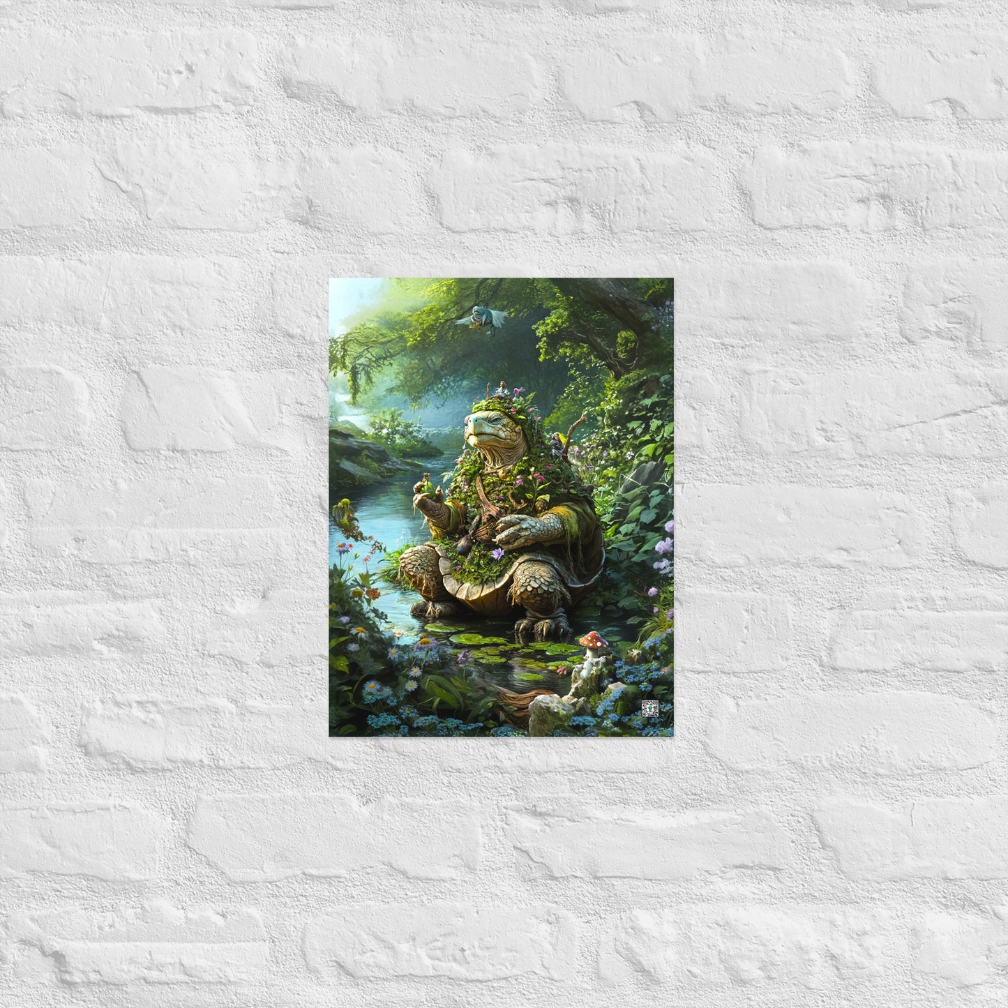 Wiseheart the Druid Turtle - Matte Poster - BBairt