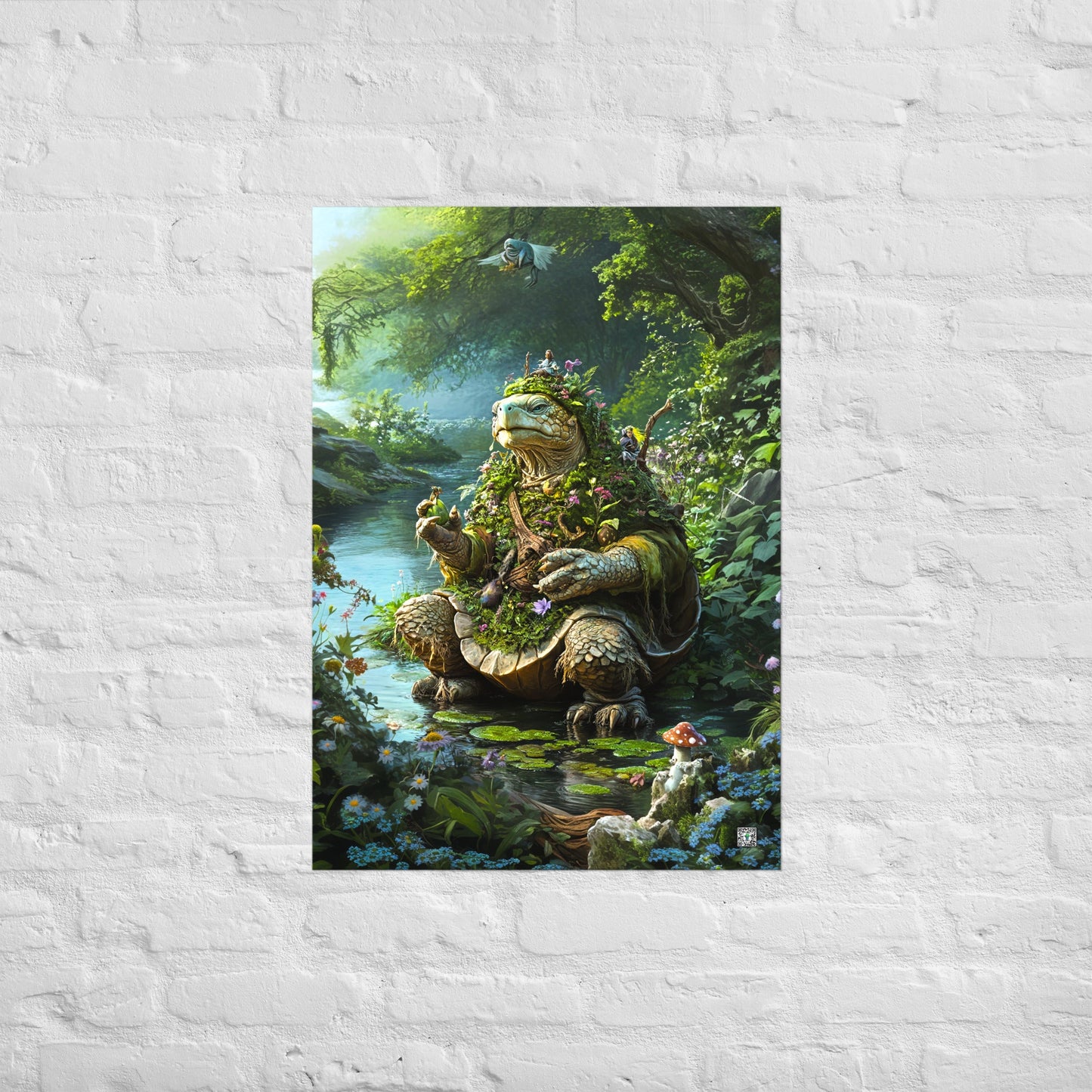 Wiseheart the Druid Turtle - Matte Poster - BBairt