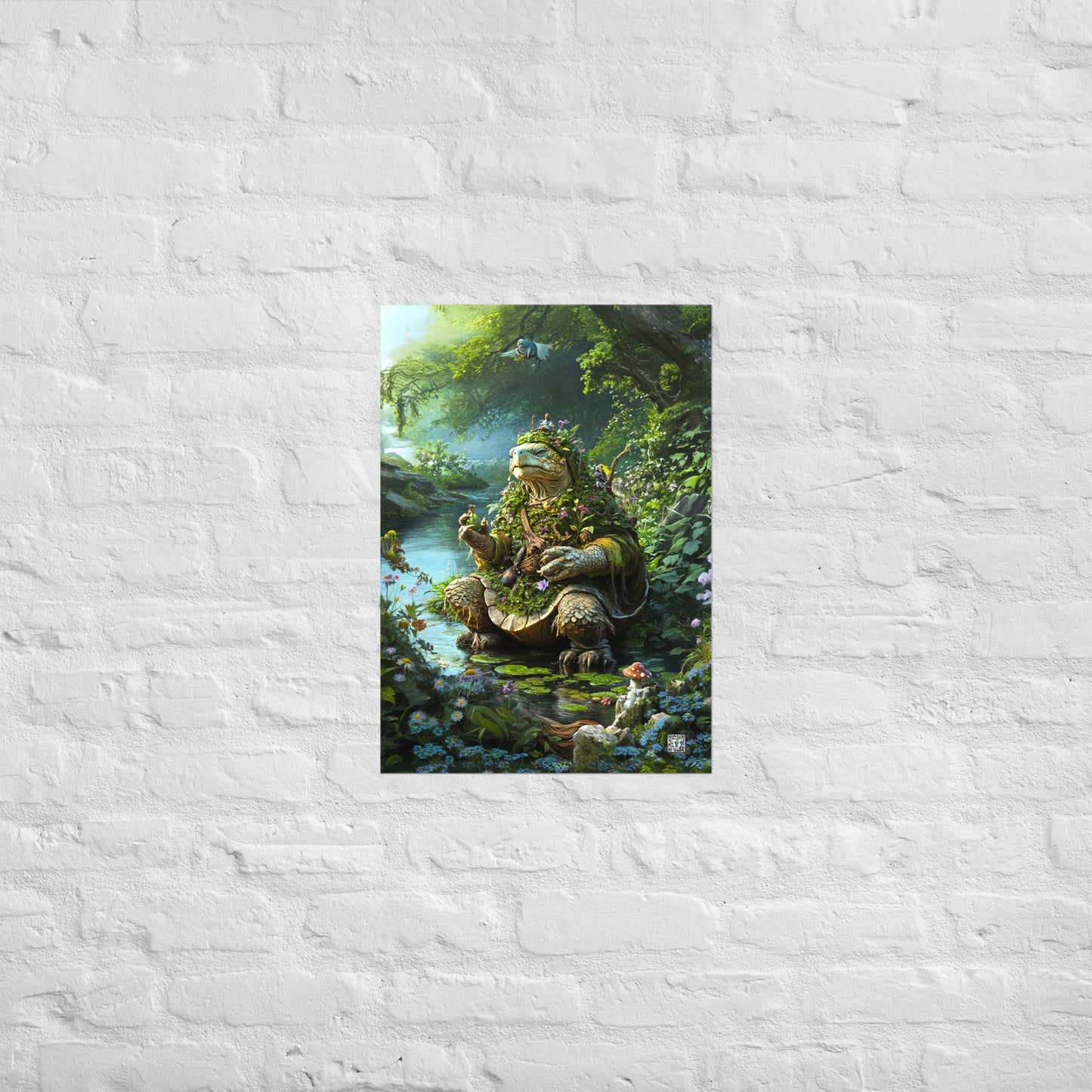 Wiseheart the Druid Turtle - Matte Poster - BBairt