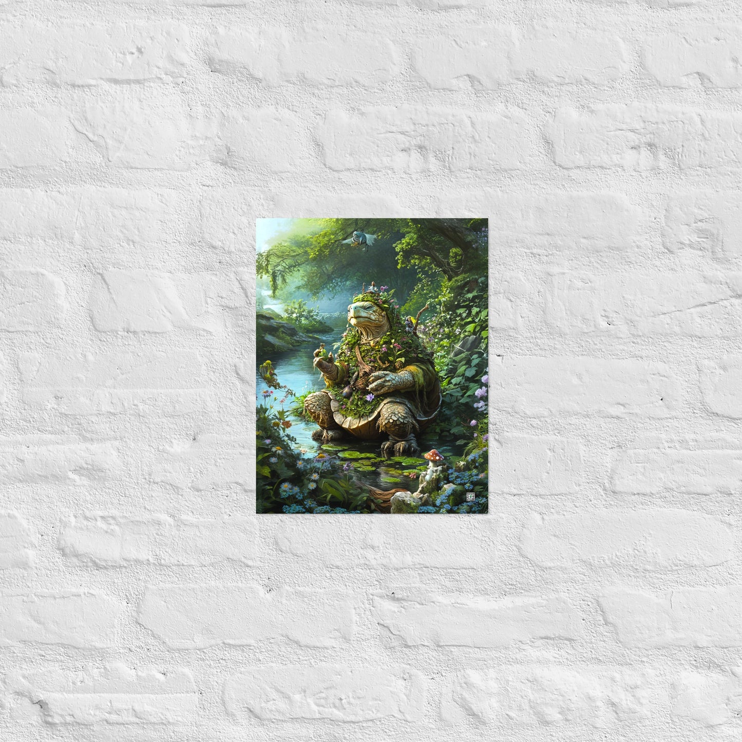 Wiseheart the Druid Turtle - Matte Poster - BBairt
