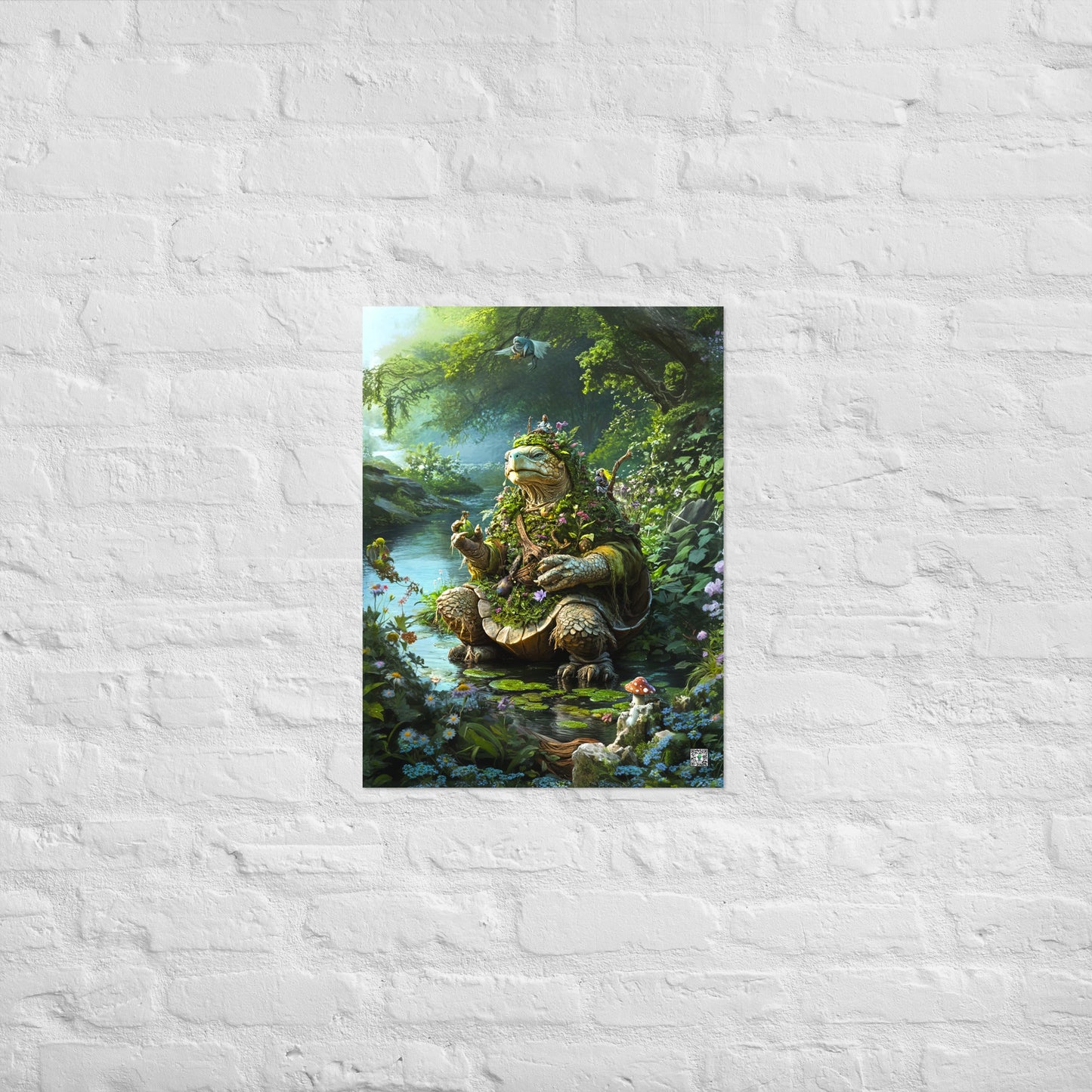 Wiseheart the Druid Turtle - Matte Poster - BBairt