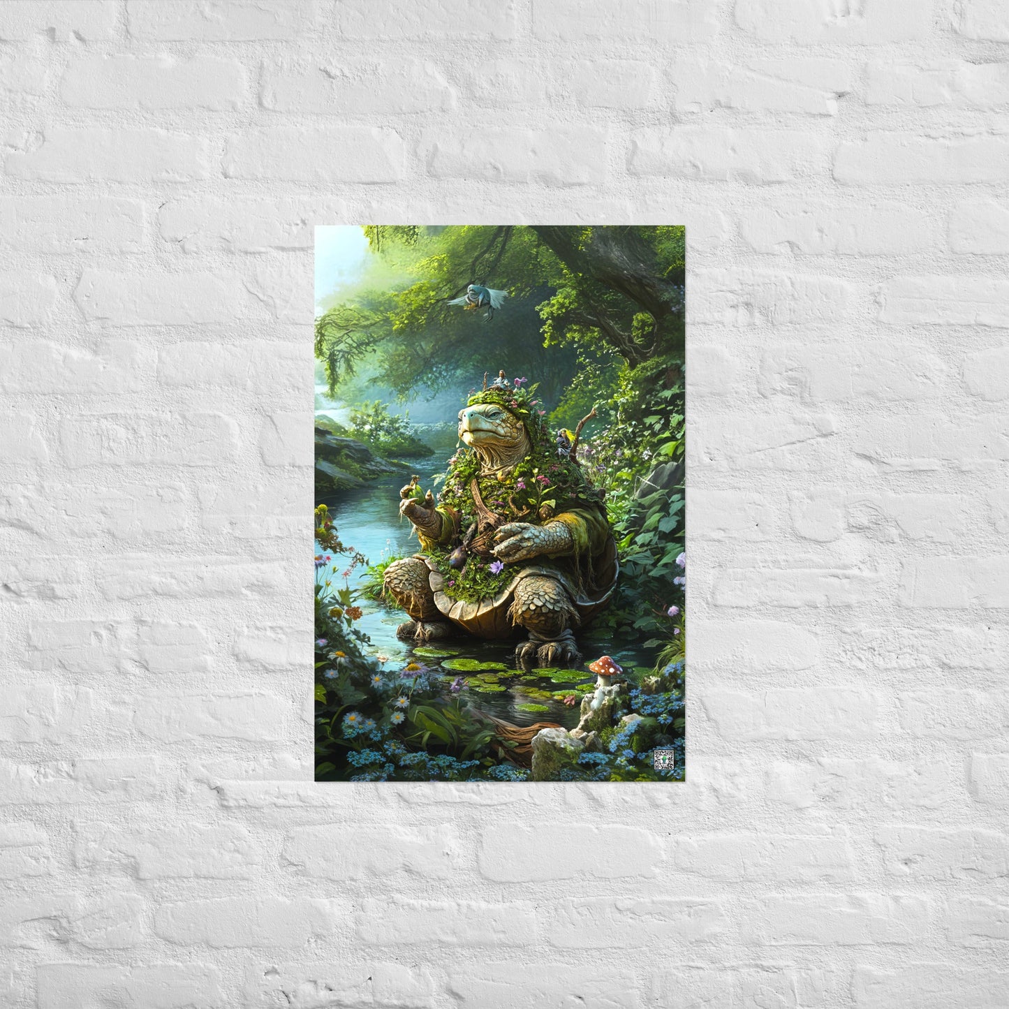 Wiseheart the Druid Turtle - Matte Poster - BBairt