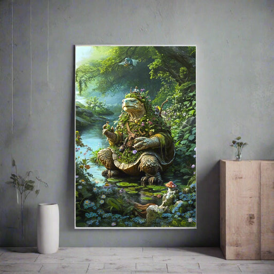 Wiseheart the Druid Turtle - Matte Poster - BBairt